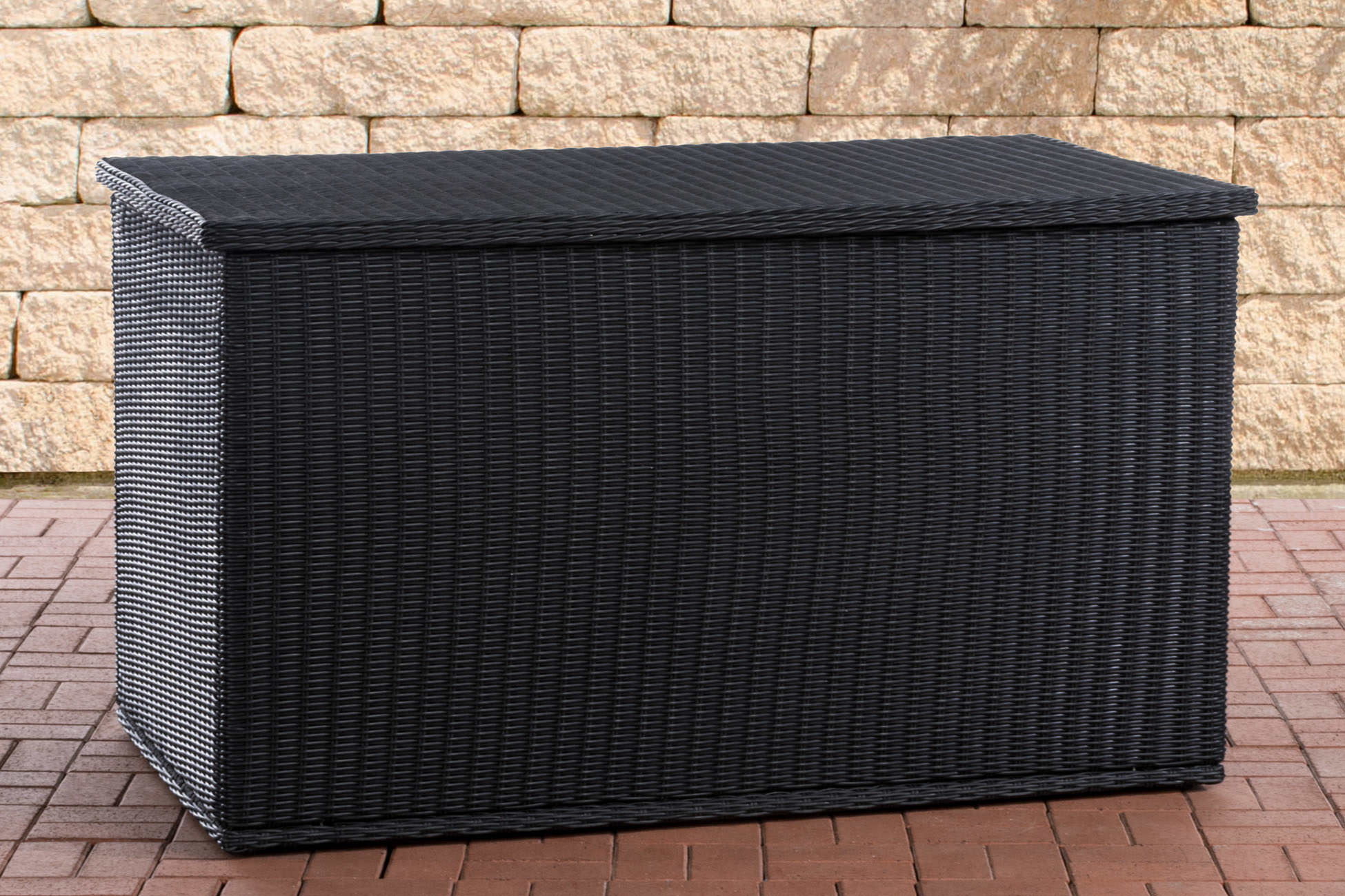 Polyrattan Auflagenbox Comfy 5mm schwarz 125 cm