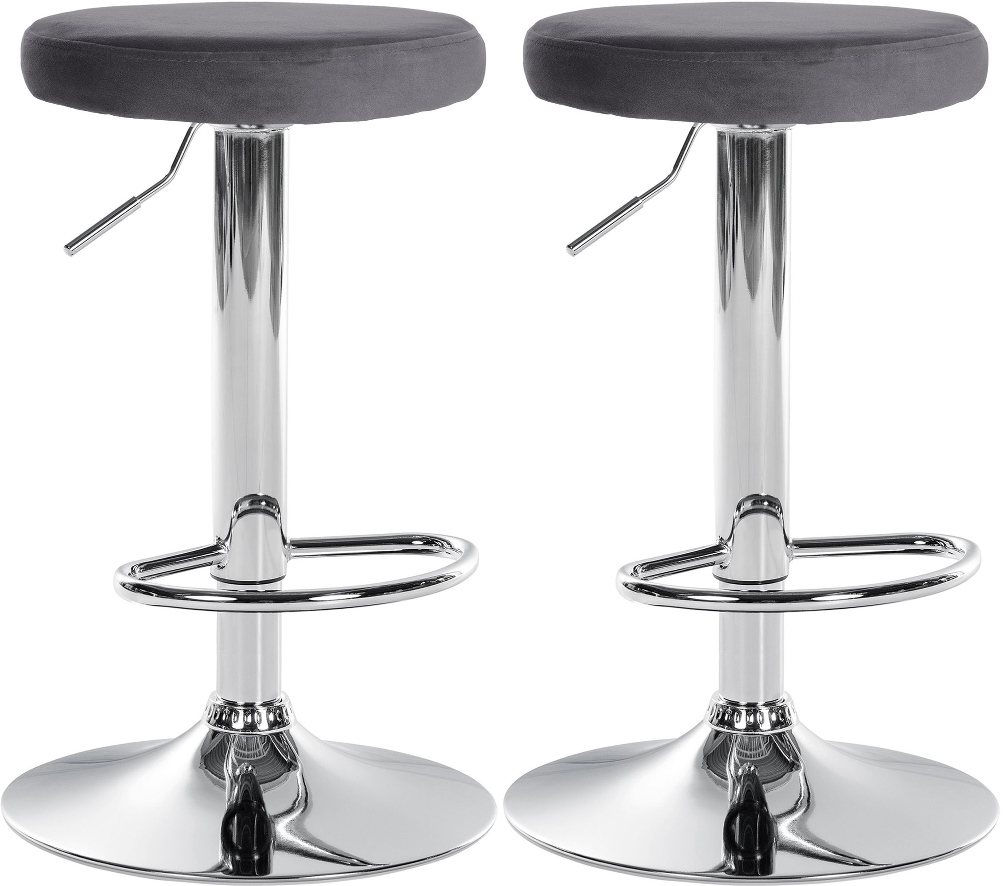2er Set Barhocker Ponte Samt