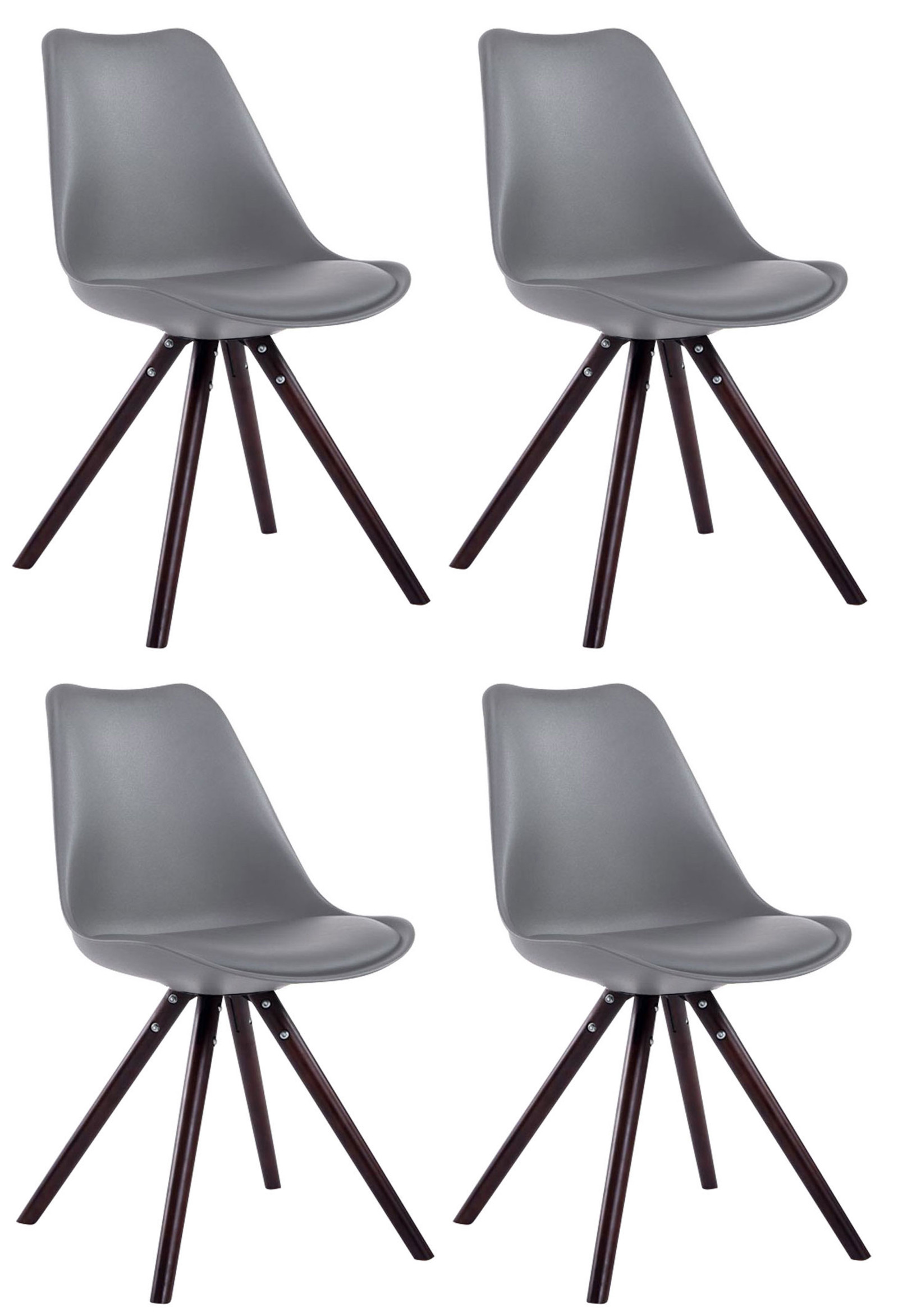 4er Set Stühle Toulouse Kunstleder Rund