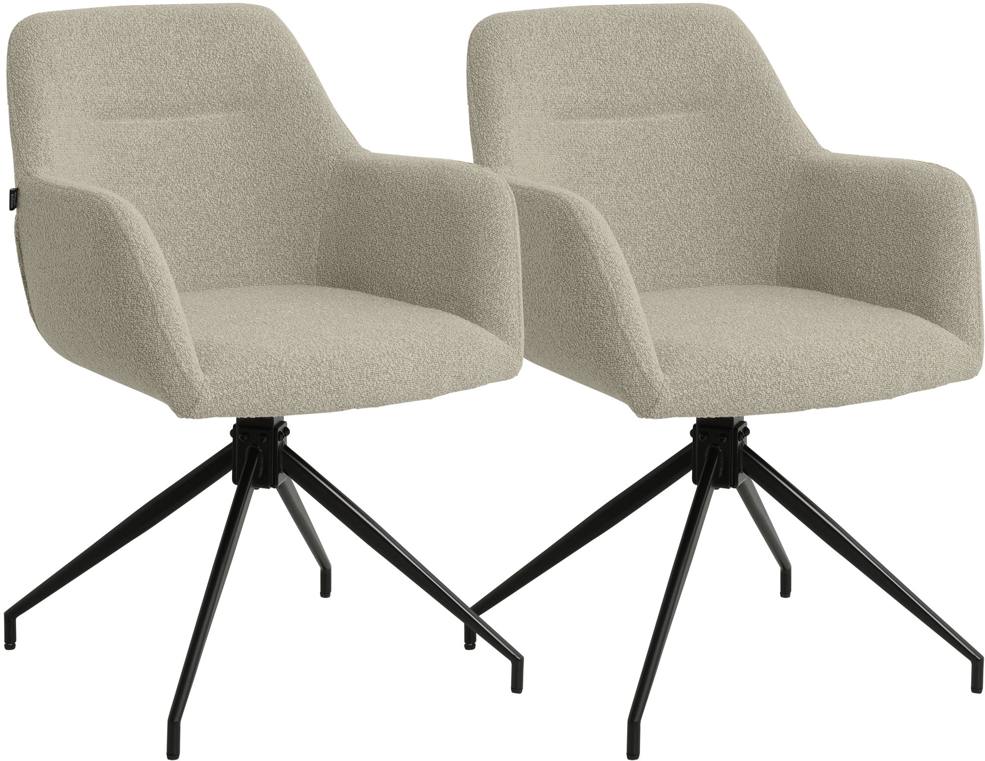 2er Set Esszimmerstühle Merlinda Teddystoff