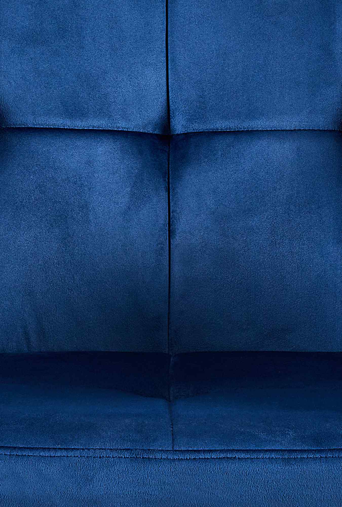 4er Set Esszimmerstühle Emia blau Samt