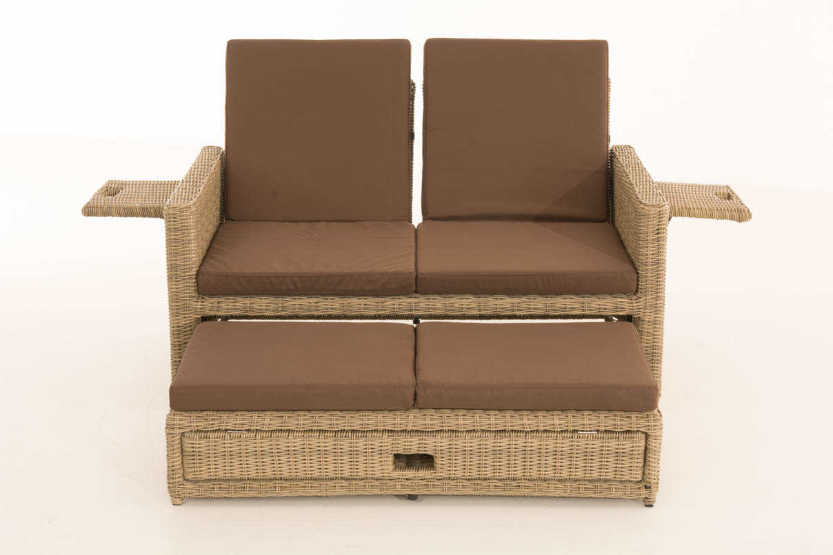 Polyrattan Sofa Ancona 5mm natura terrabraun