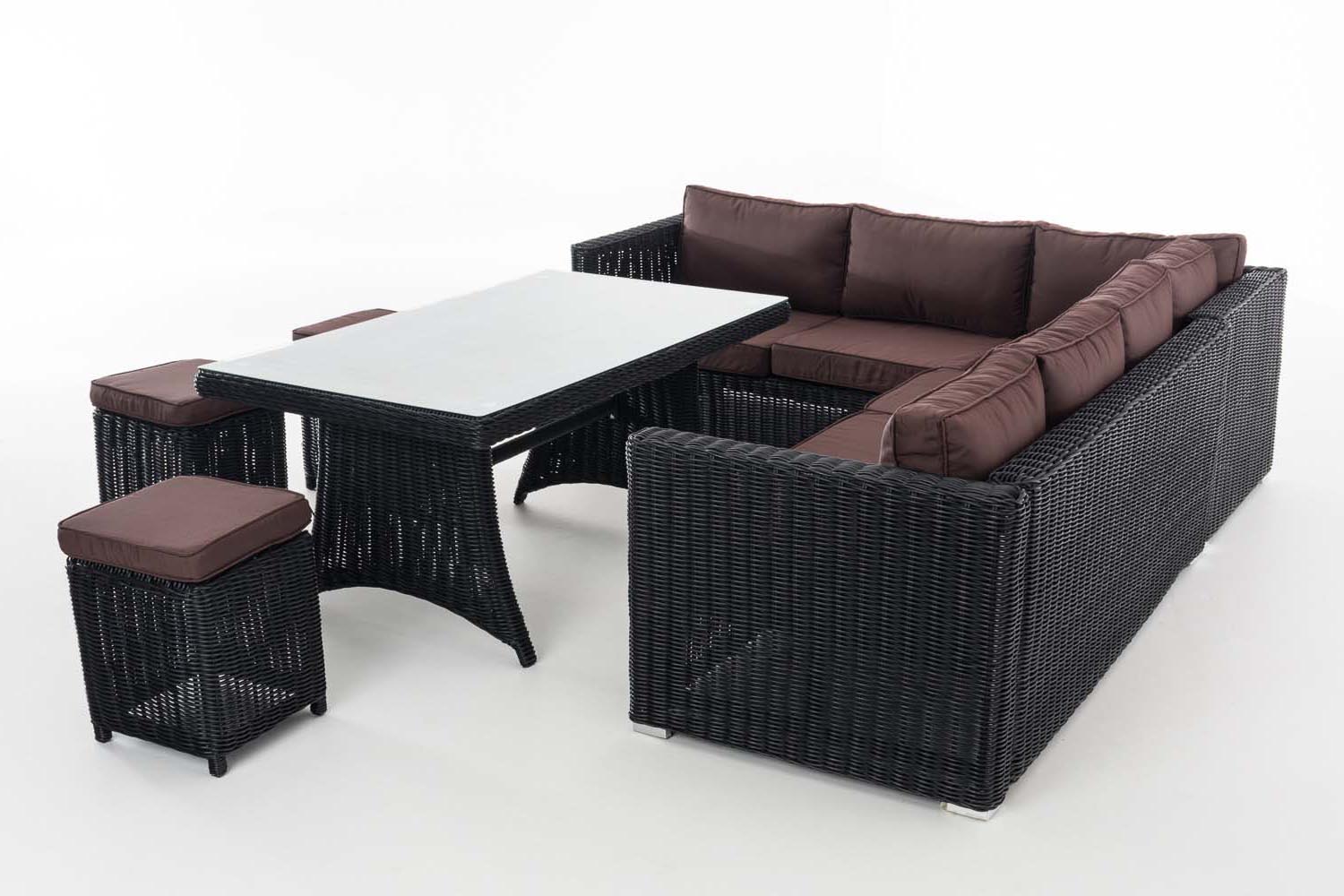 Sitzgruppe Sorano 5mm schwarz terrabraun