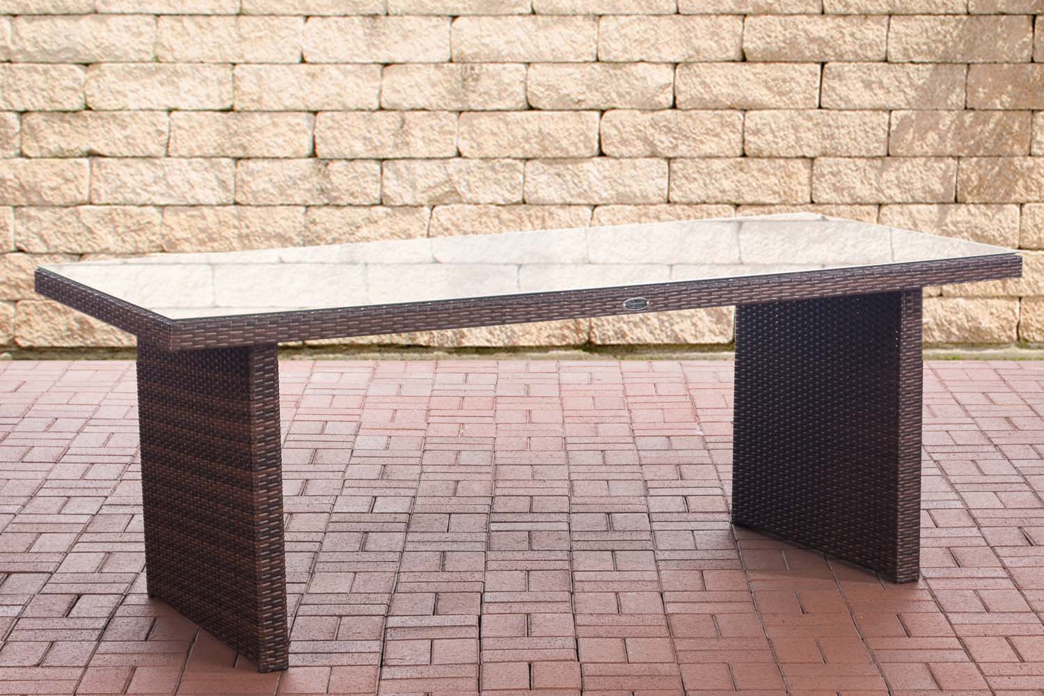 Polyrattan Tisch Avignon braun-meliert 200 cm