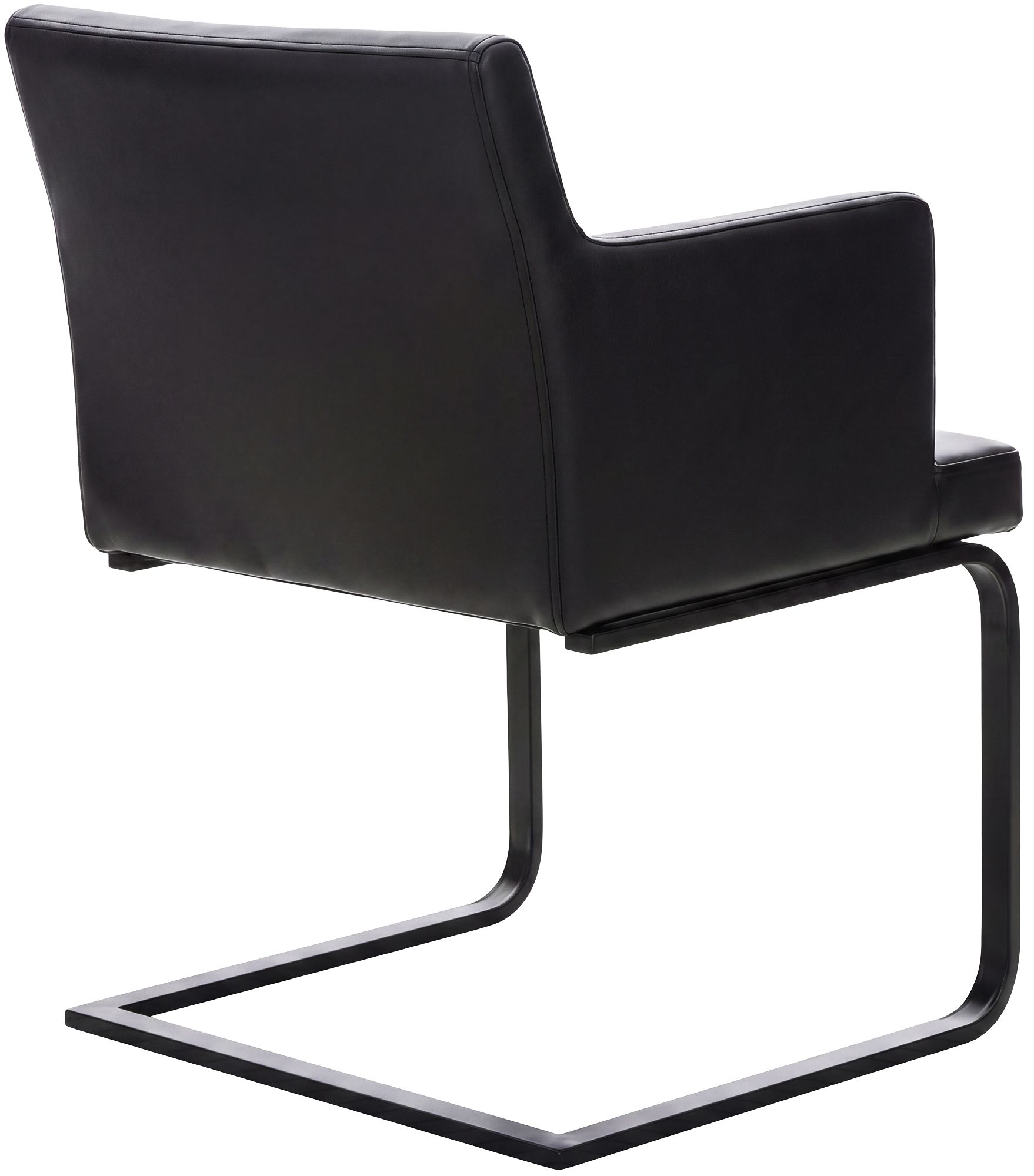 Esszimmerstuhl Zavor Kunstleder schwarz schwarz