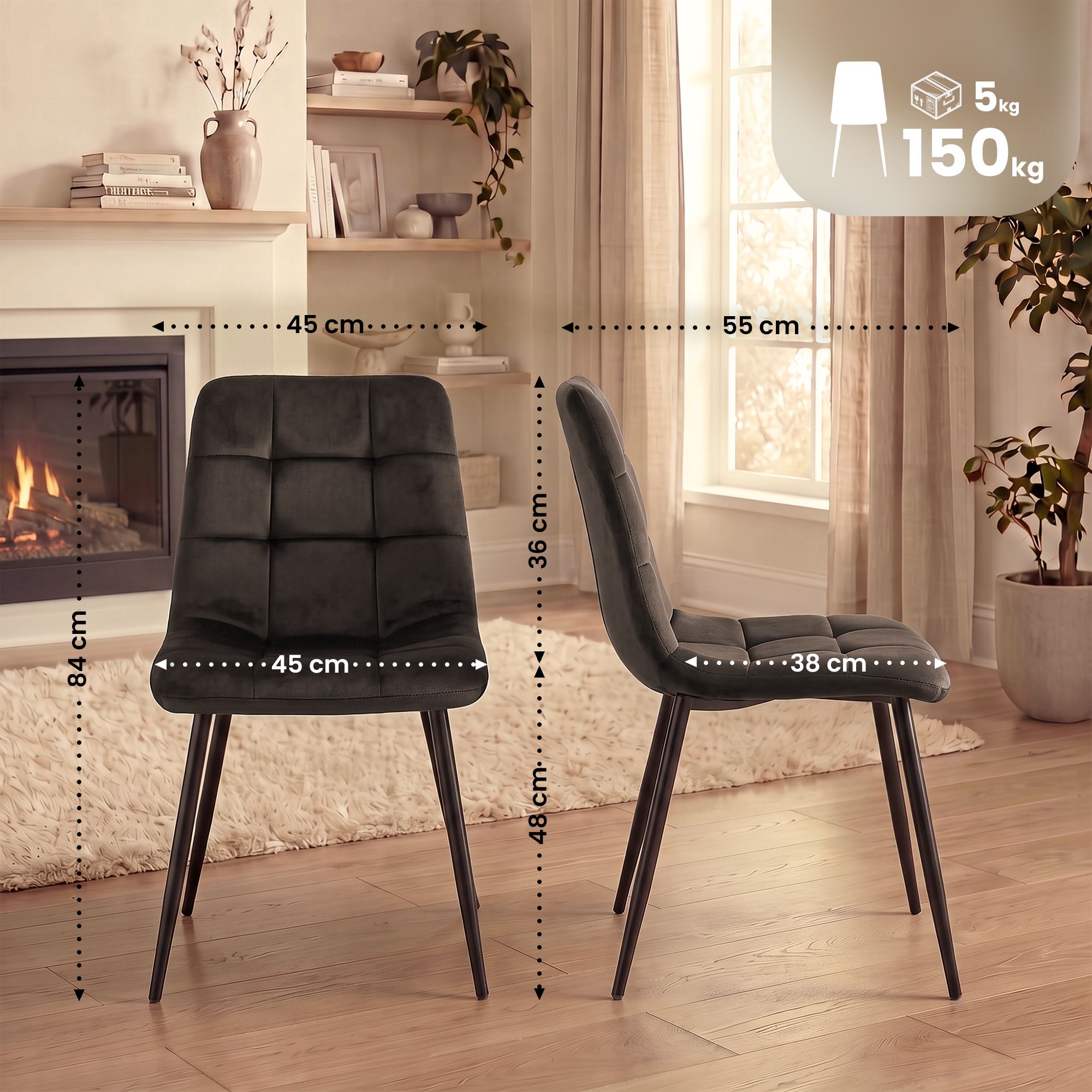2er Set Esszimmerstühle Tilde