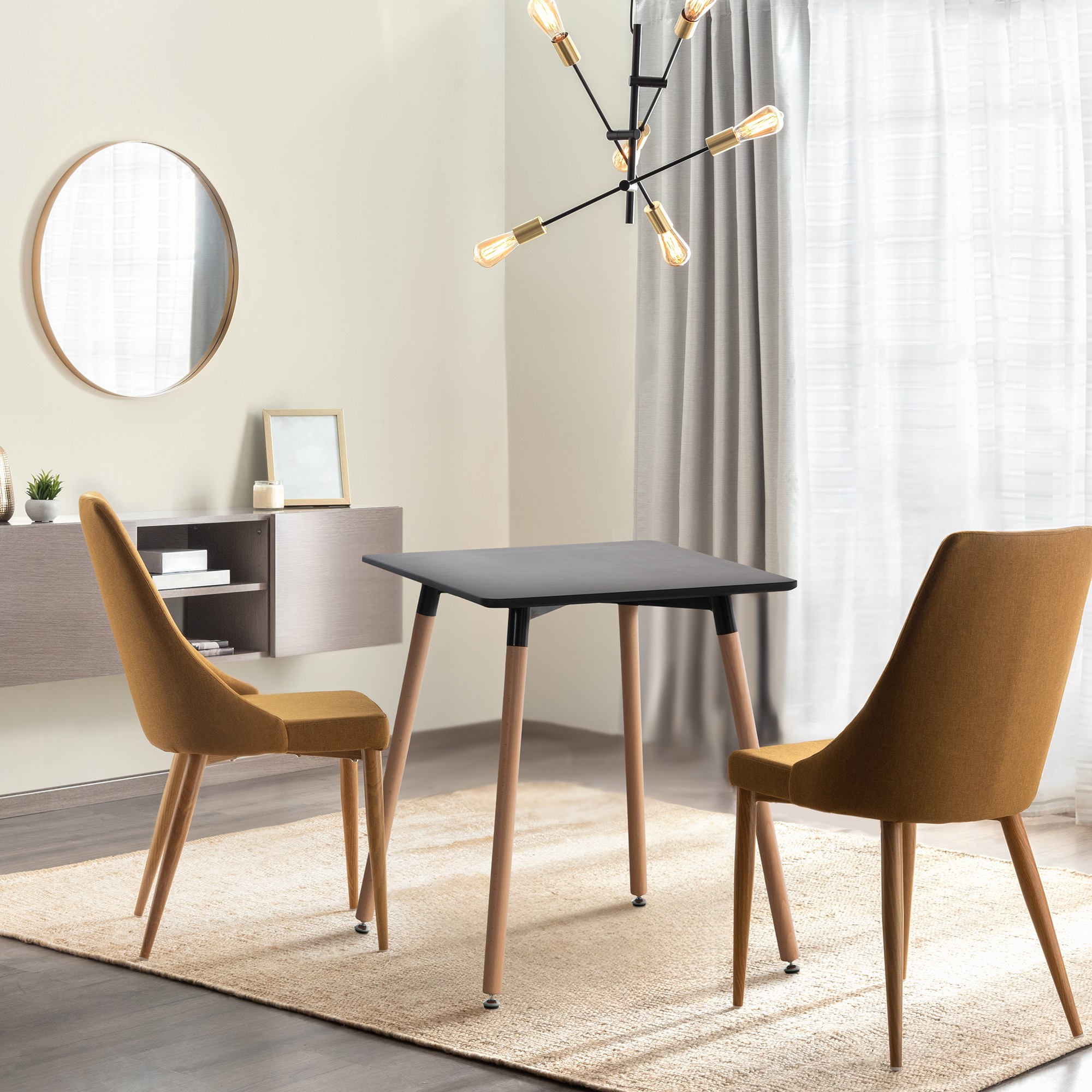Küchentisch Viborg schwarz 60 cm