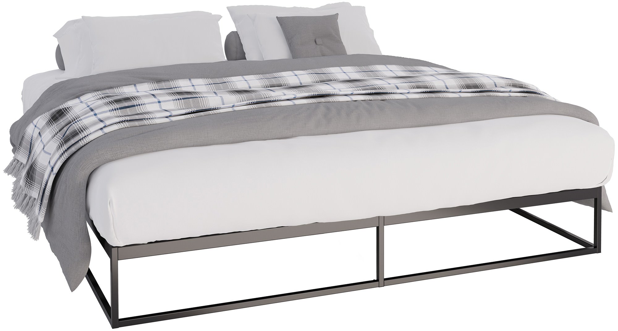 Metallbett Scala schwarz 200x180x25 cm