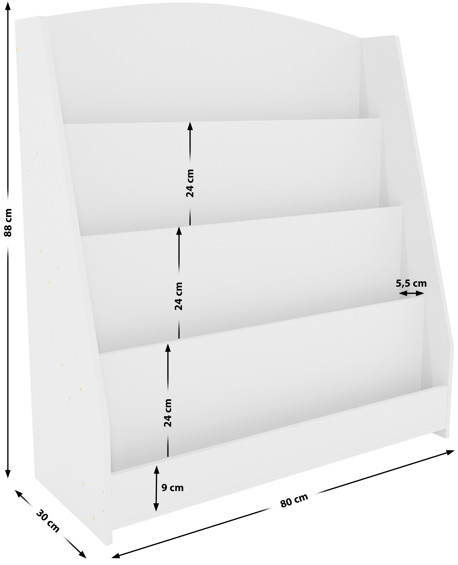 Bücherregal Melfa 80 cm