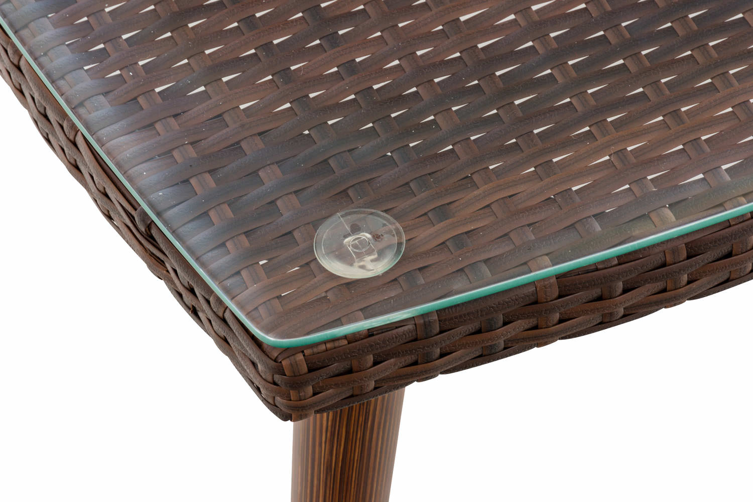 Polyrattan Tisch Ameland braun-meliert 30 cm