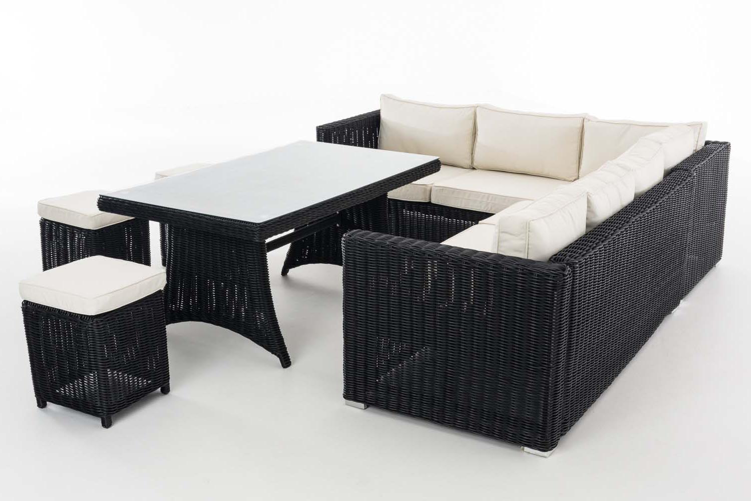 Sitzgruppe Sorano 5mm schwarz cremeweiß