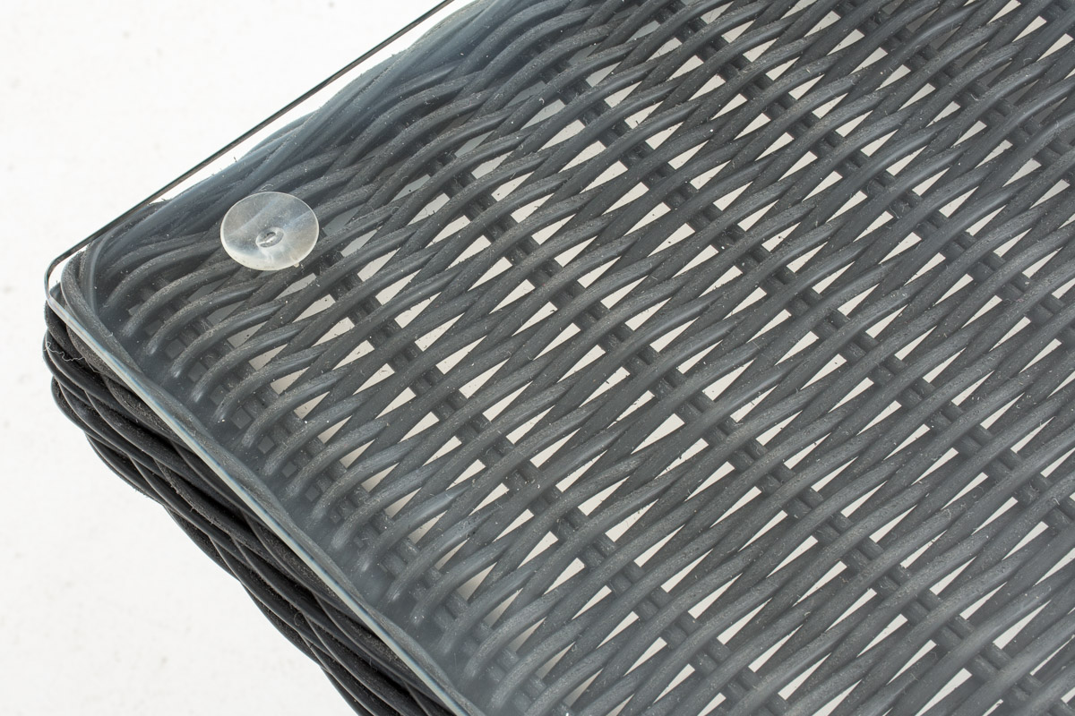 Polyrattan Tisch Santa Lucia 70 x 70 cm schwarz