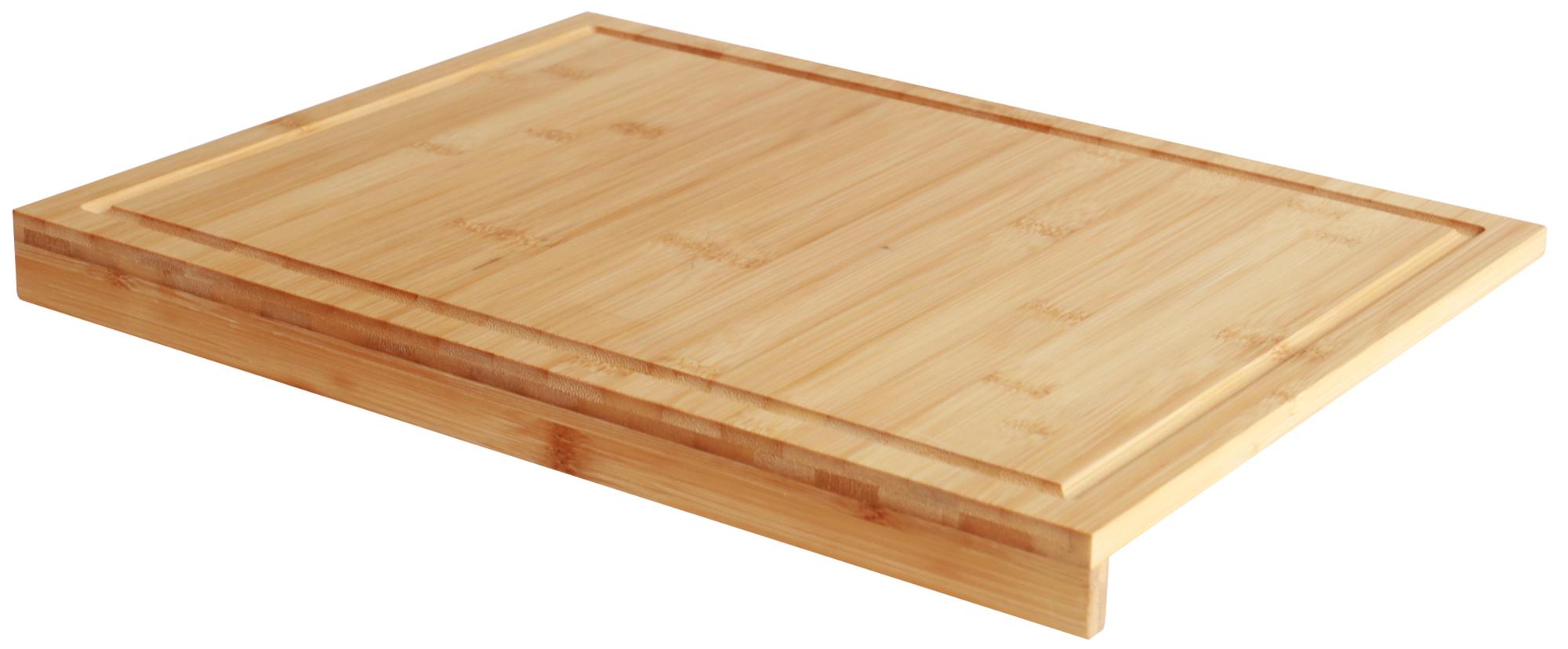 Schneidebrett aus Bambus XXXL 45 x 33 cm mit Anschlagskante 45x33 cm