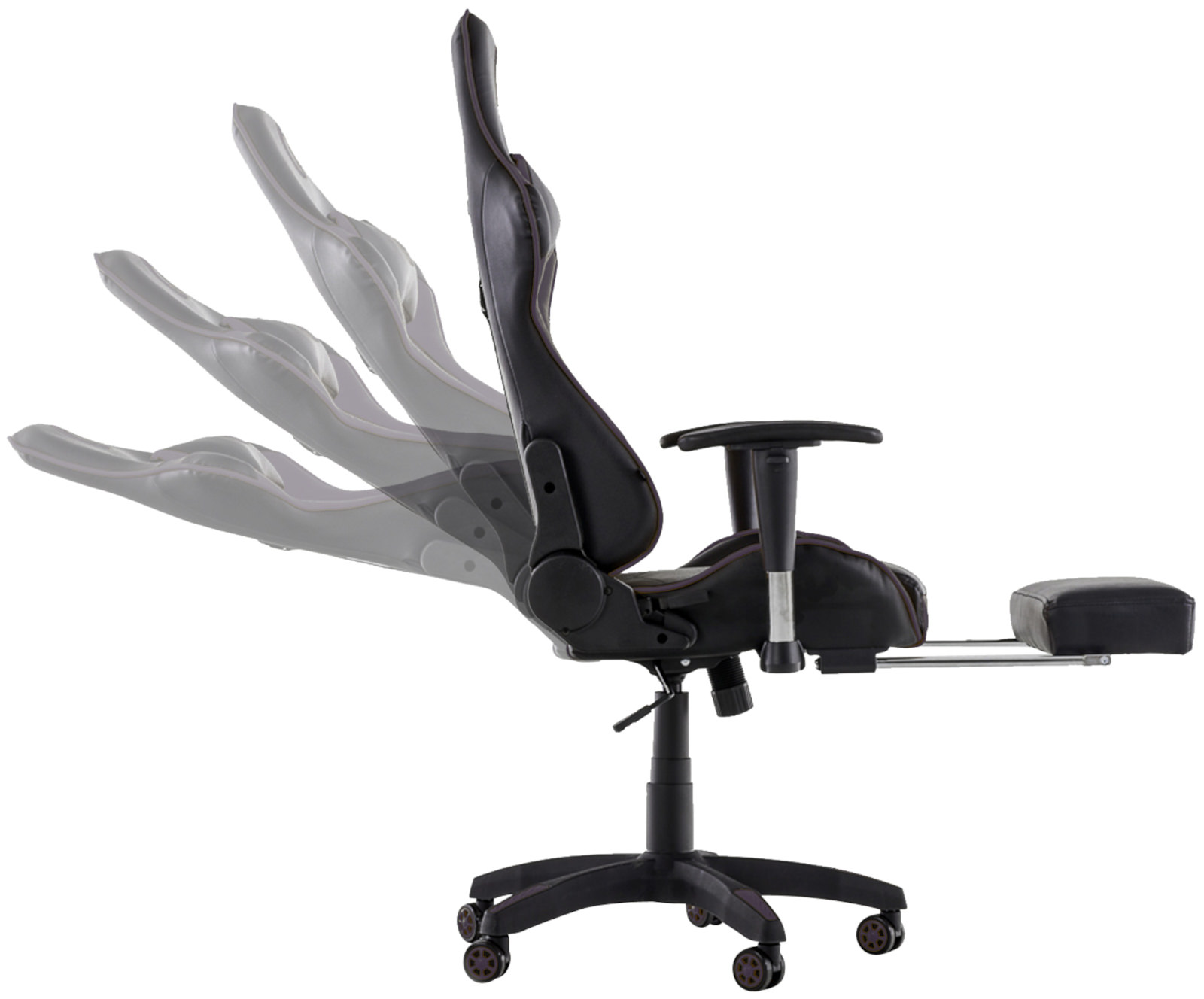 Gaming Bürostuhl Turbo XL mit Fußablage schwarz/braun Kunstleder