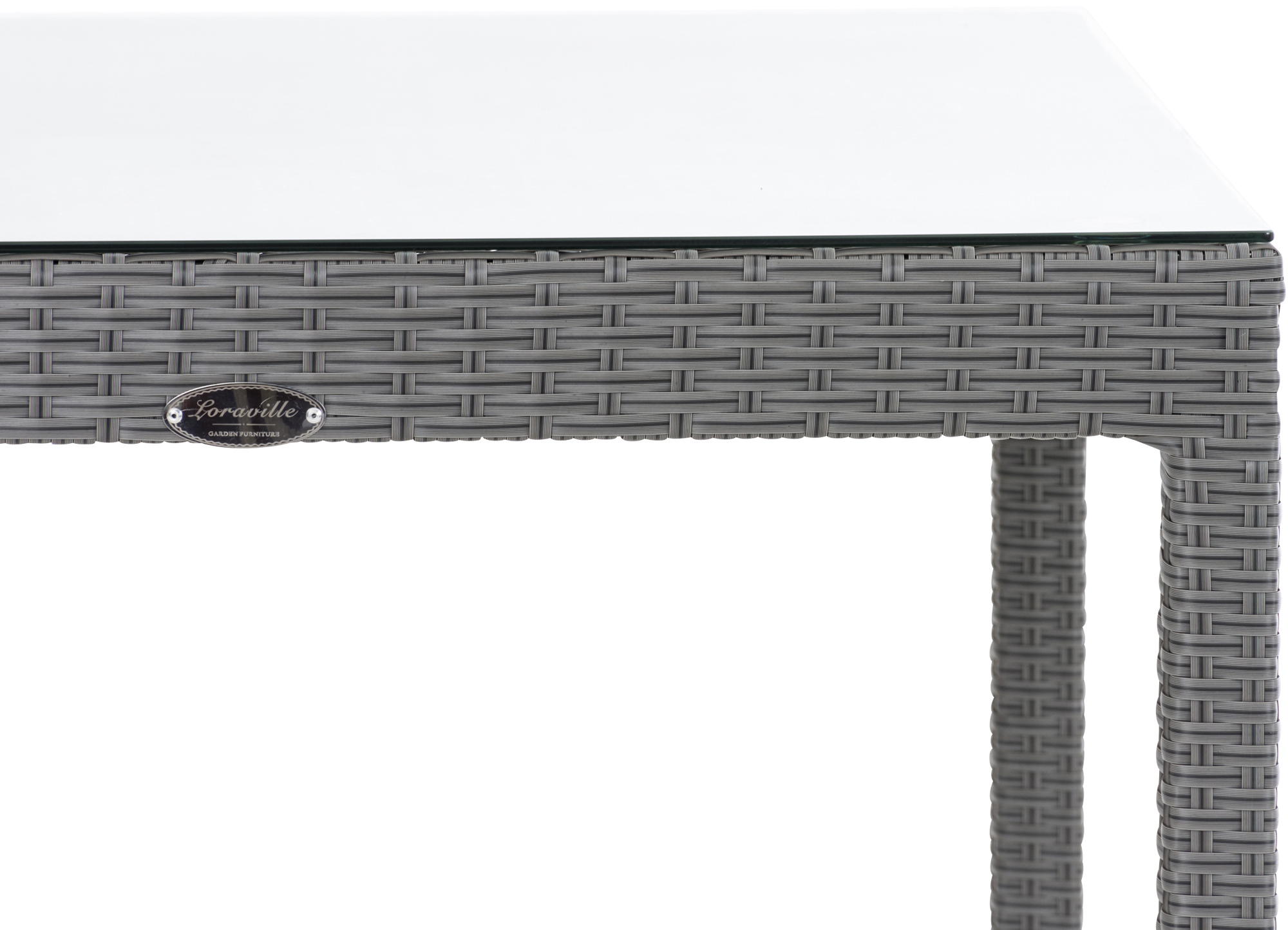 Polyrattan Tisch Alia grau