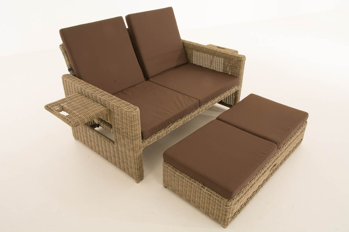 Polyrattan Sofa Ancona 5mm natura terrabraun