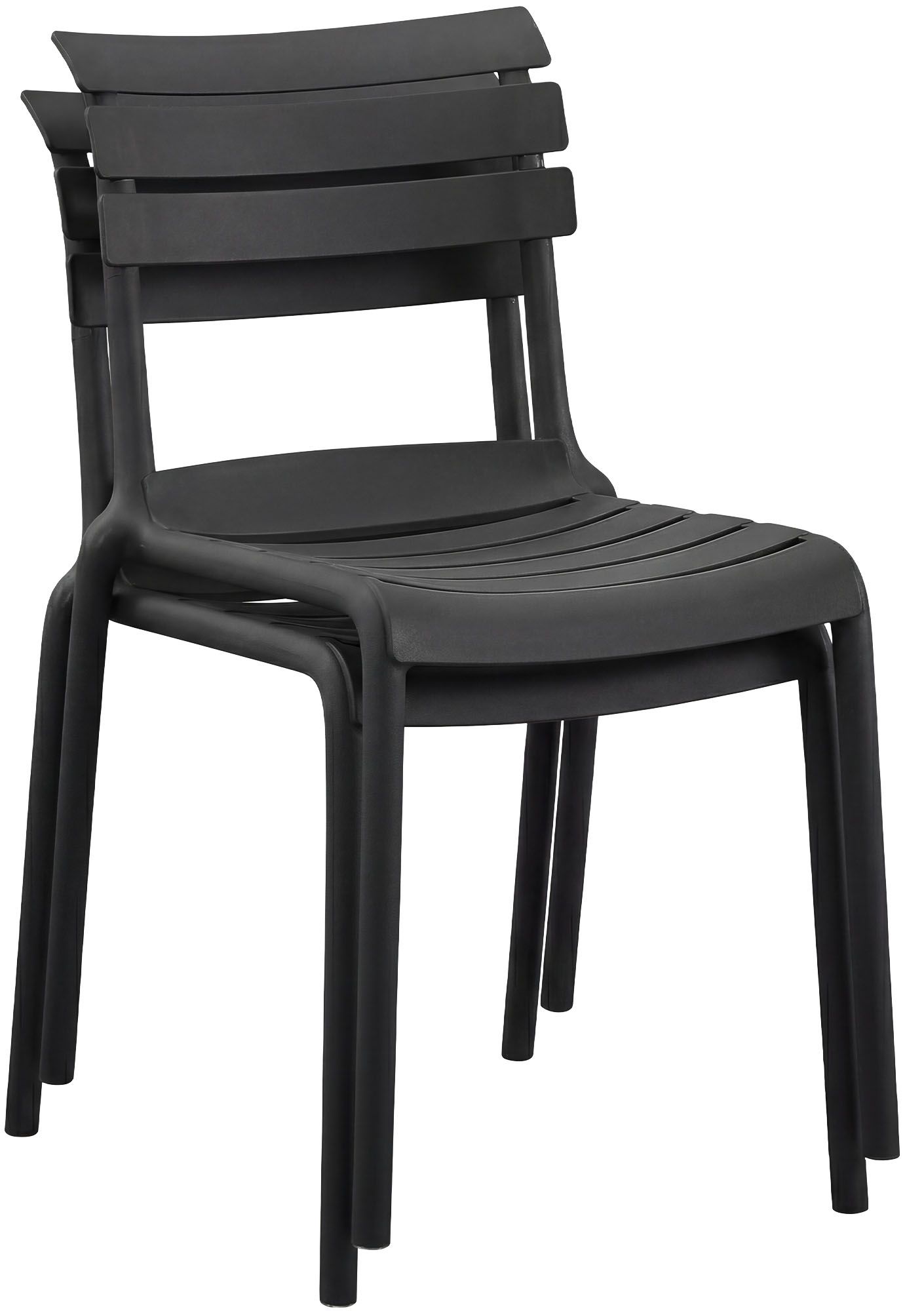 Gartenmöbel-Set Vela mit 2 Stühlen schwarz