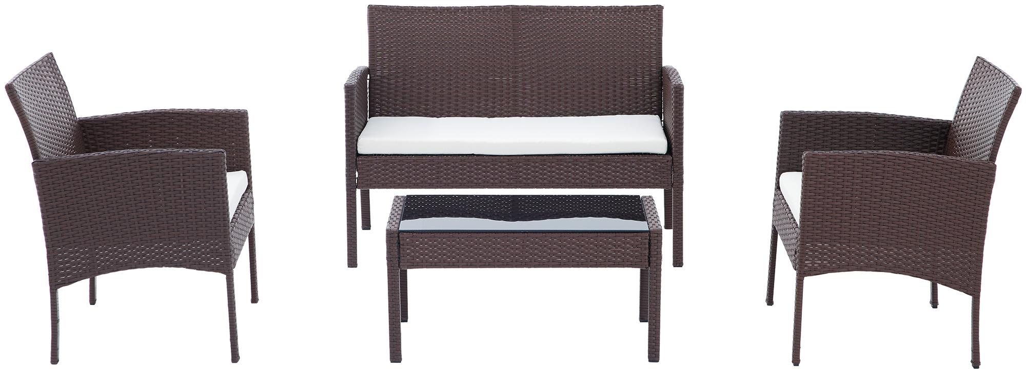 Polyrattan Sitzgruppe Ramunda braun