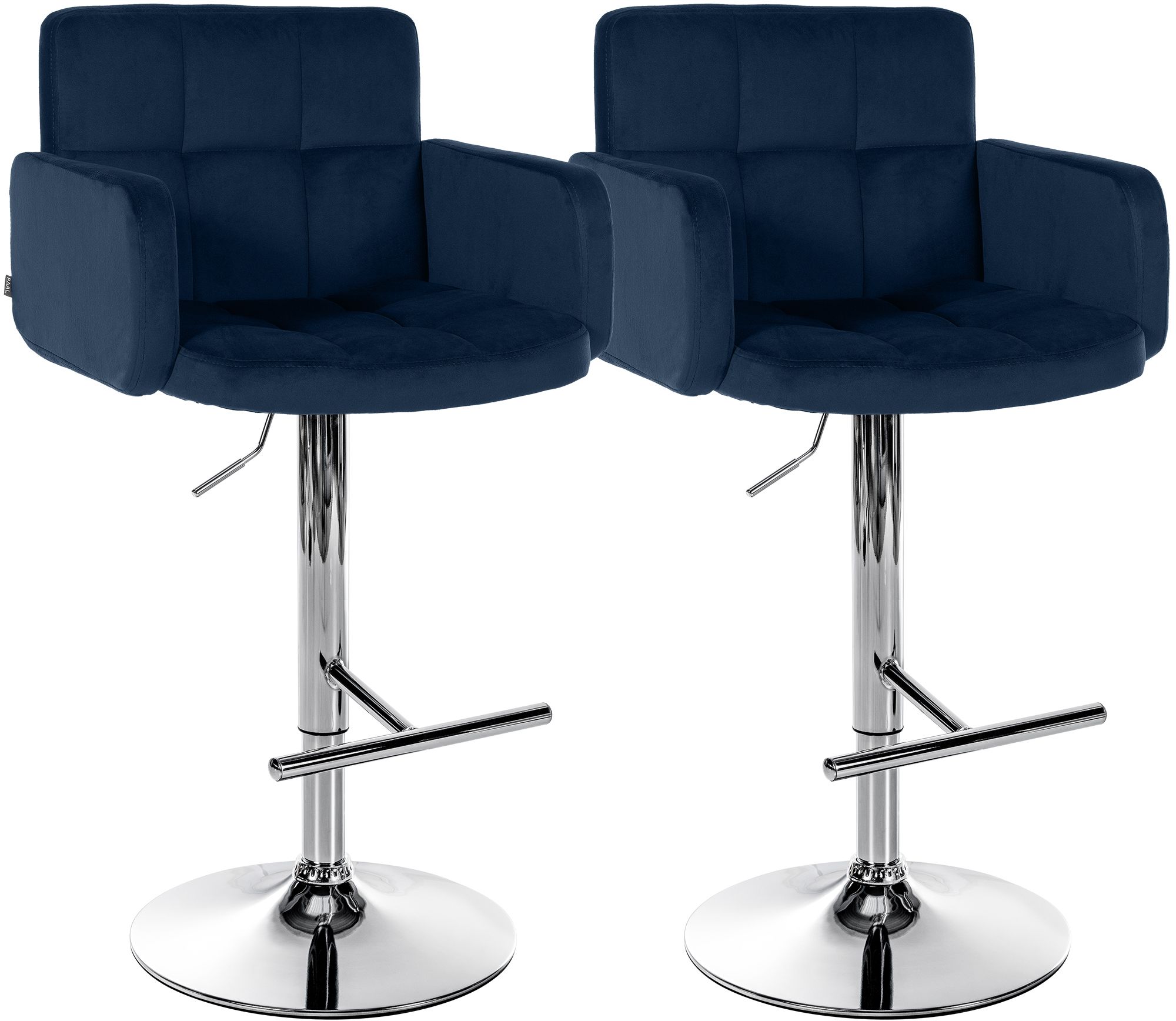 2er Set Barhocker Los Angeles Samt