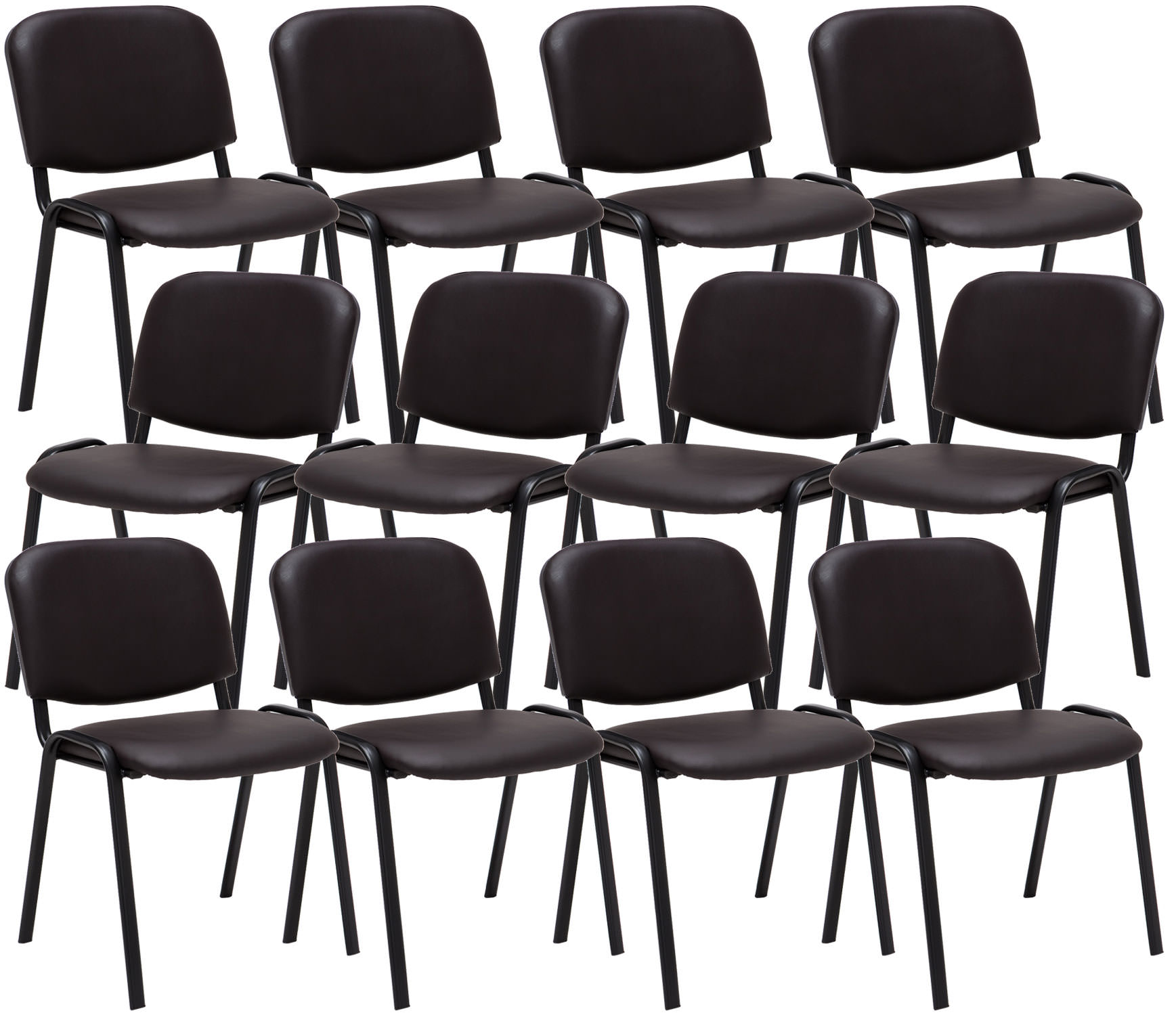 12er Set Besucherstuhl Ken Kunstleder