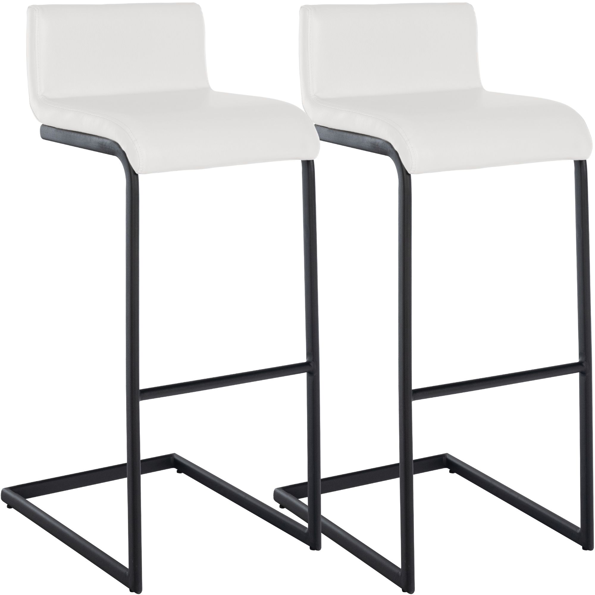 2er Set Barhocker Newport schwarzes Metallgestell