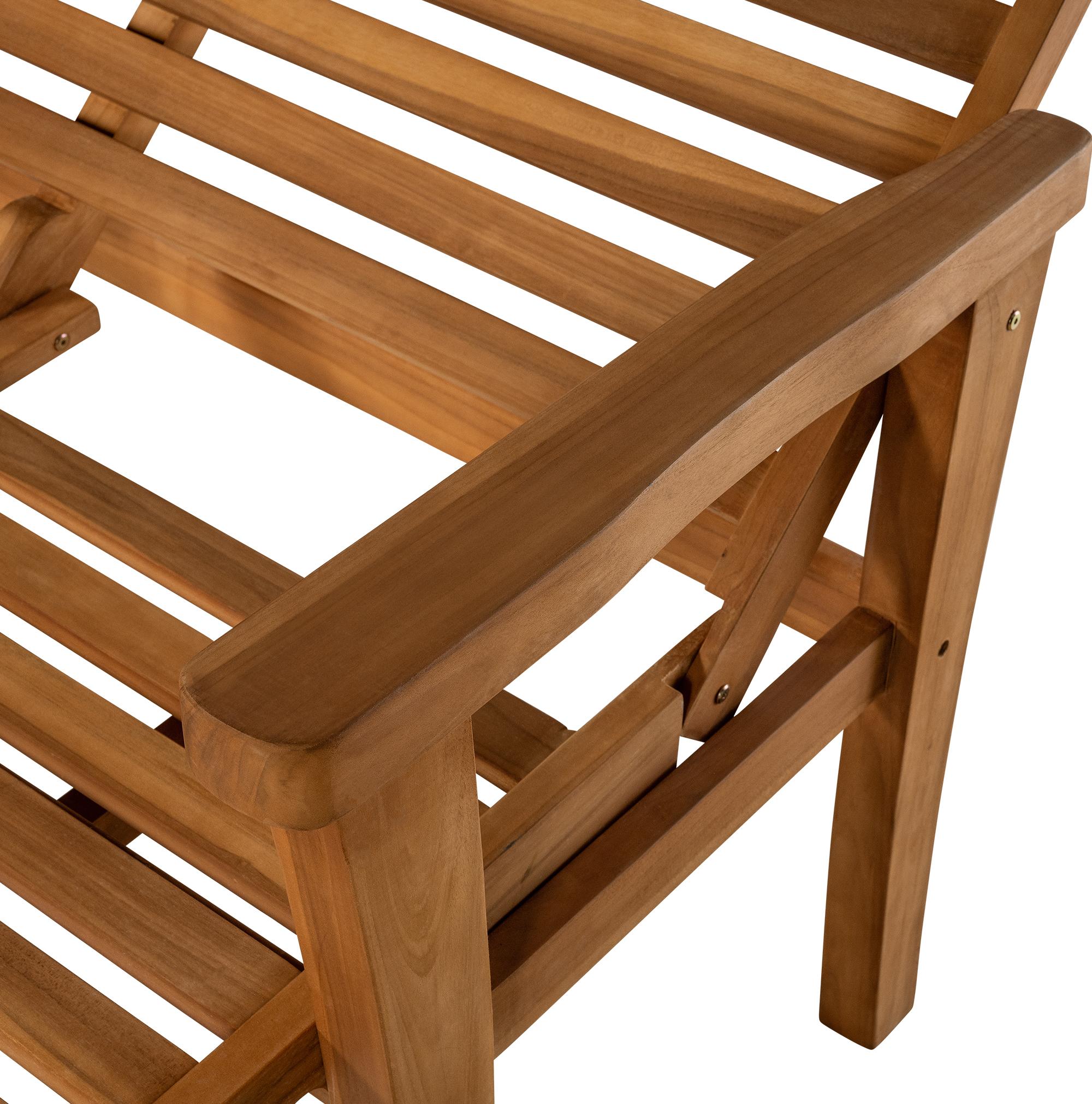 Teakbank Nicosia mit Liegefunktion teak 200 cm