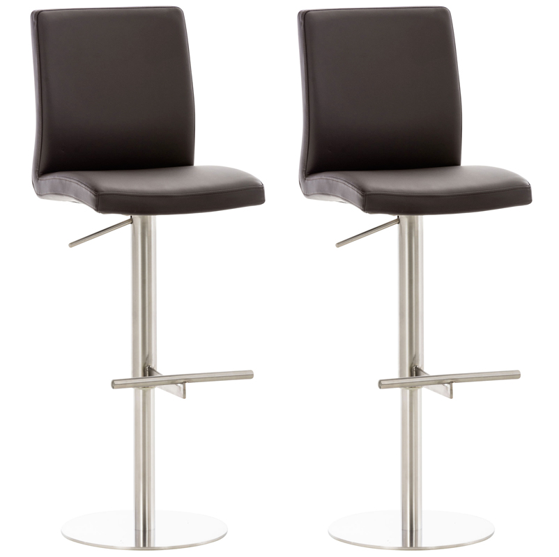 2er Set Barhocker Cadiz Kunstlederbezug