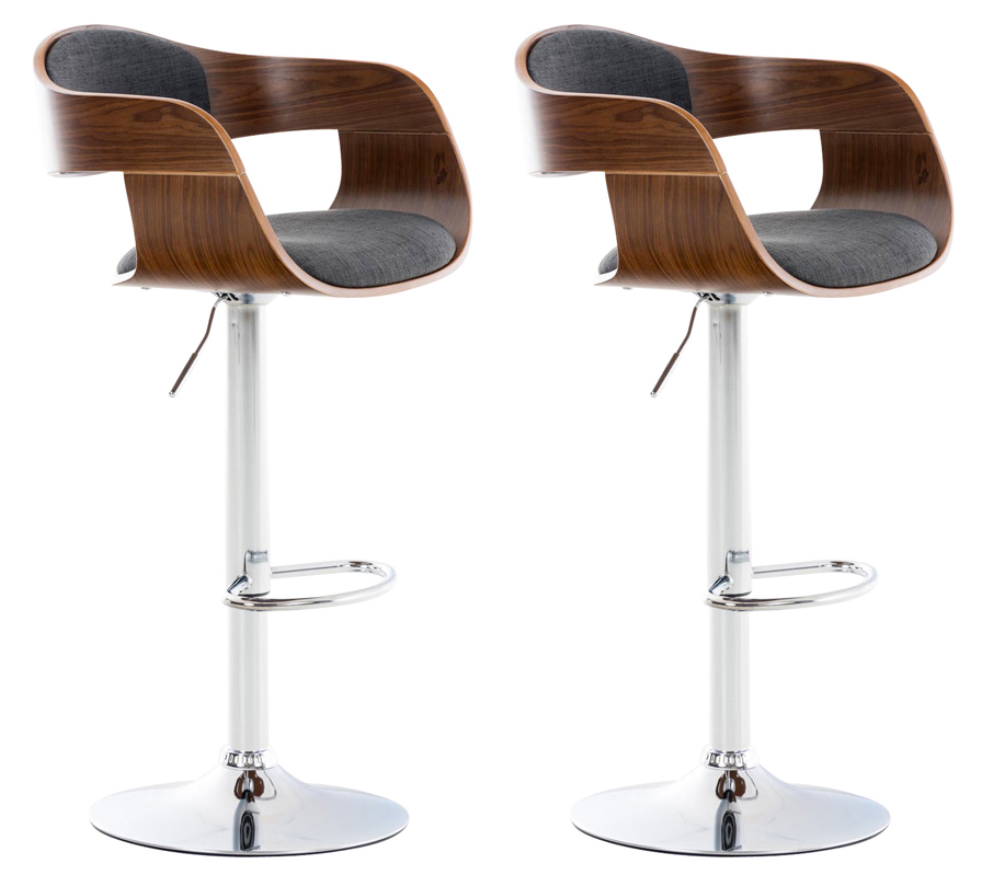 2er Set Barhocker Kingston Stoff