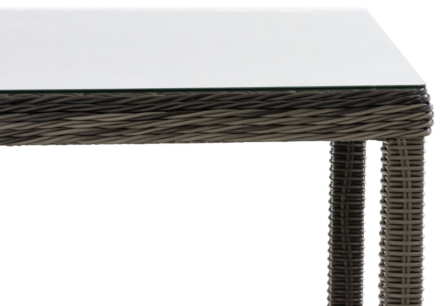 Polyrattan Tisch Alia 5mm grau-meliert