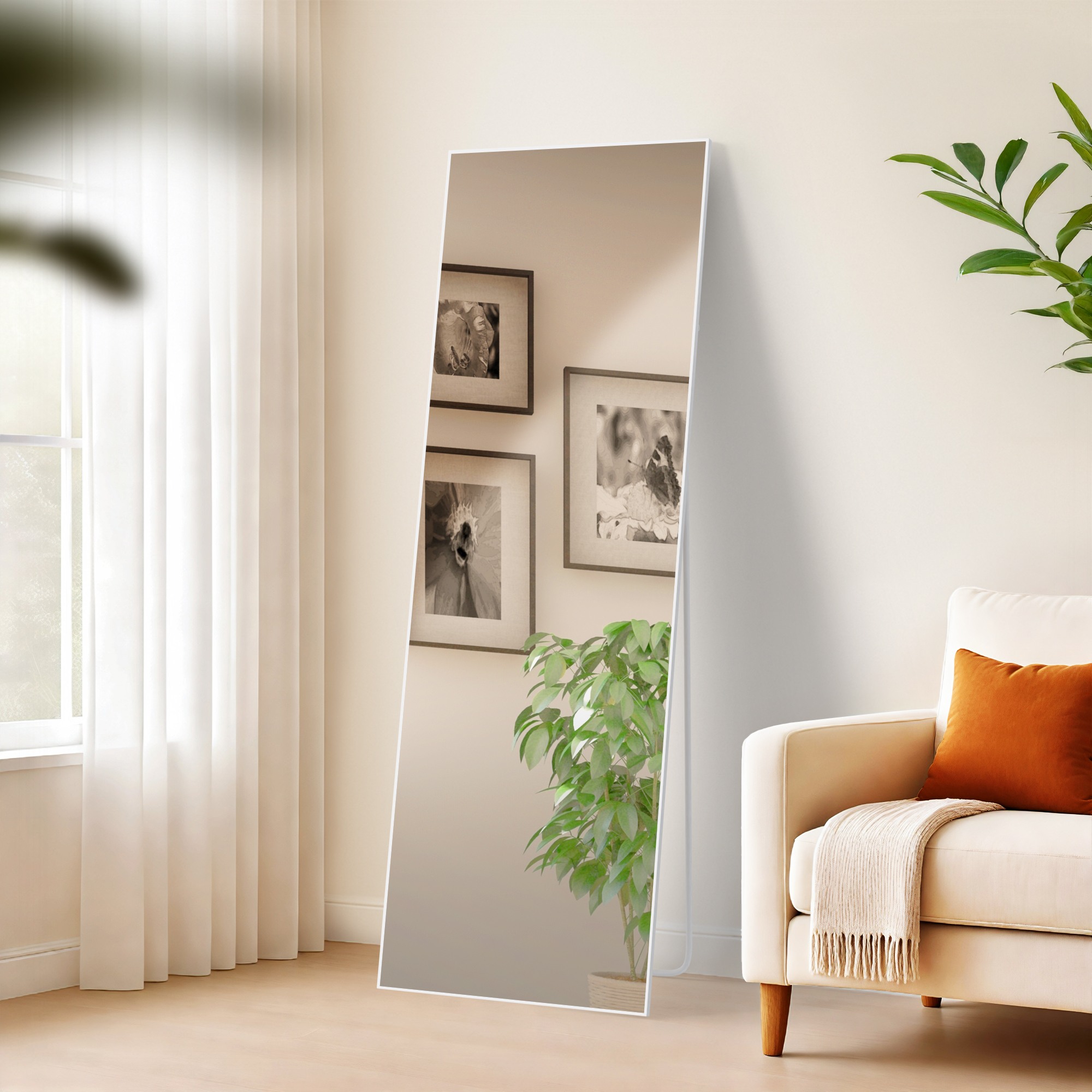 Spiegel Benicia weiß matt 150x50 cm