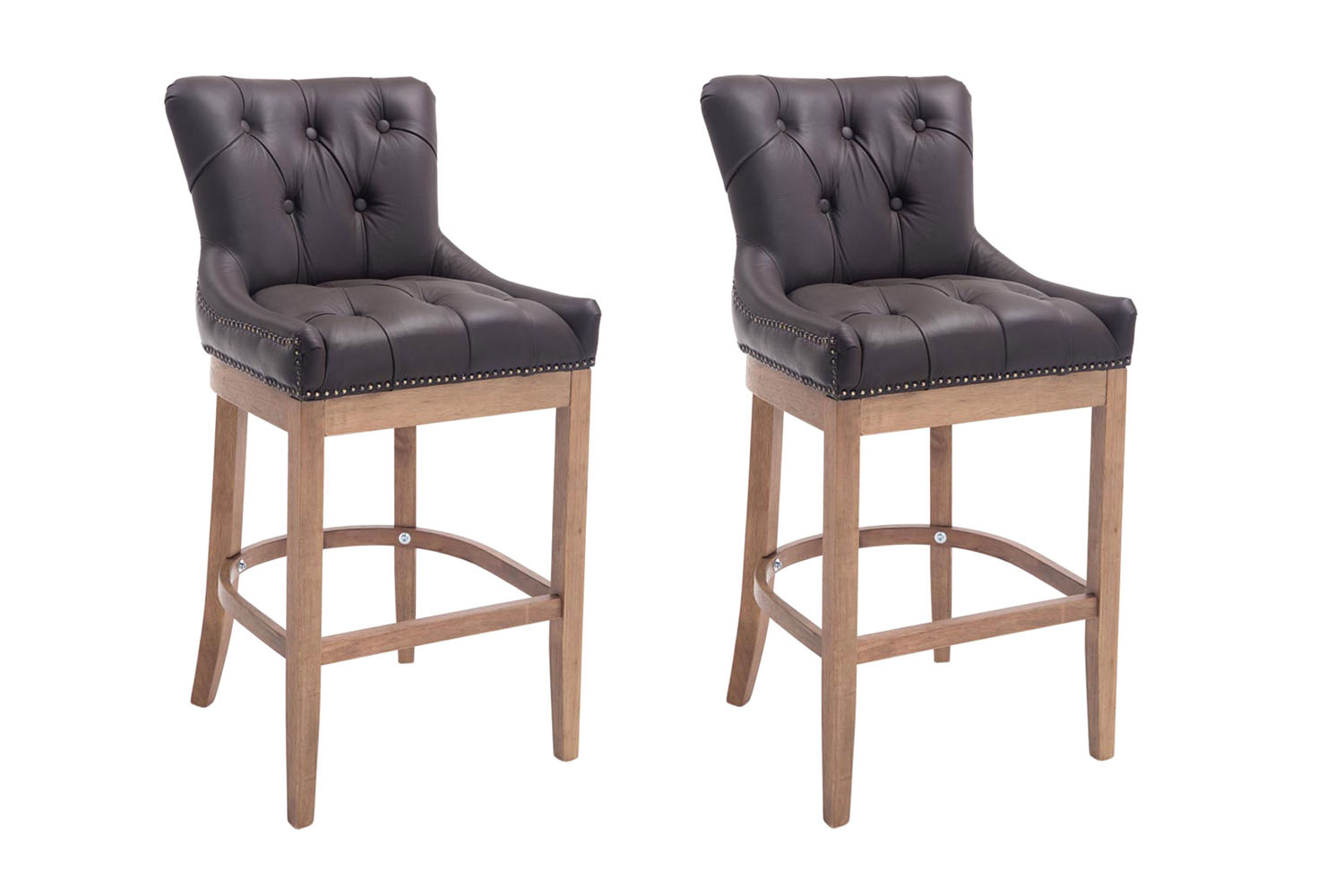2er Set Barhocker Lakewood Echtleder