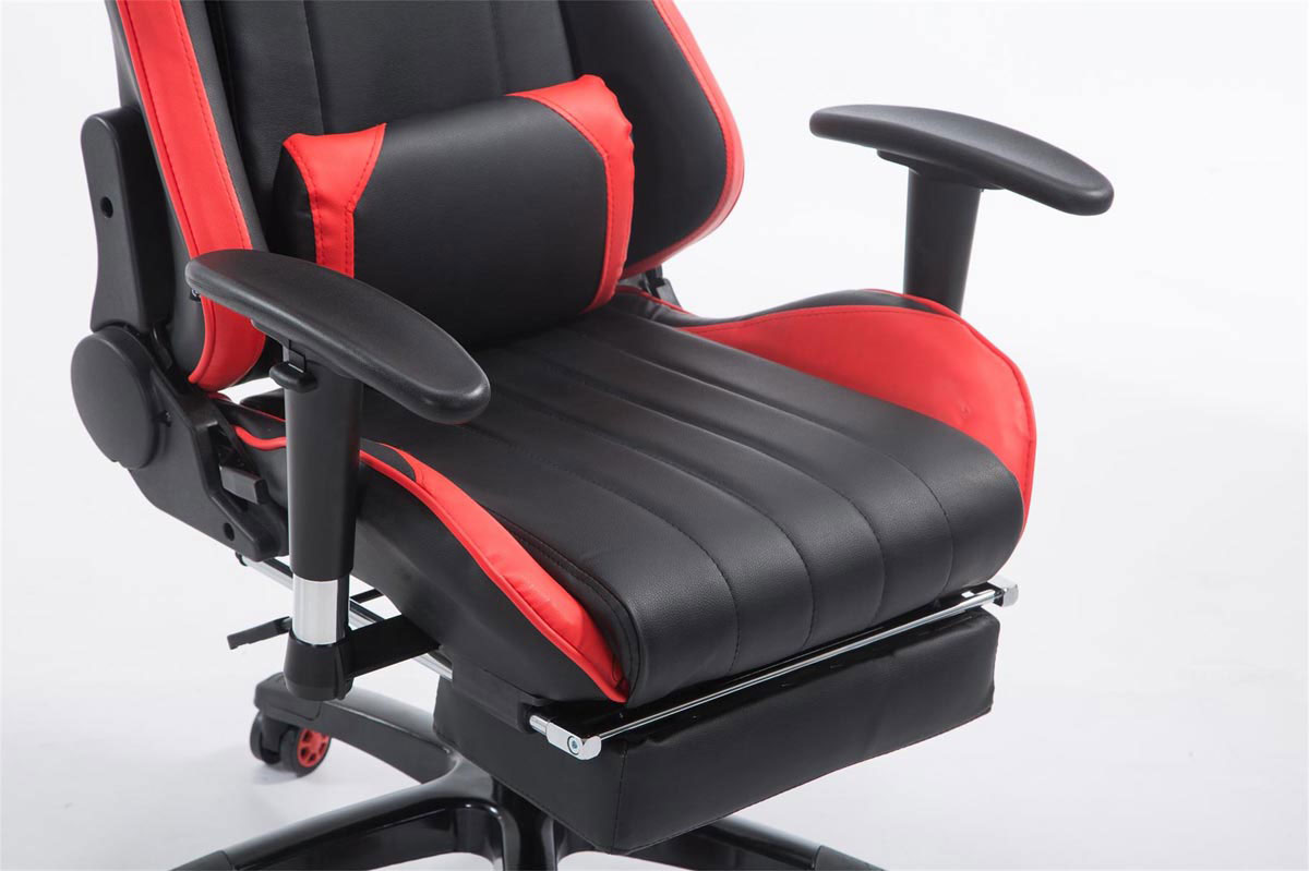 Racing Gaming Bürostuhl XL Shift Kunstleder mit/ohne Fußablage schwarz/rot mit Fußablage