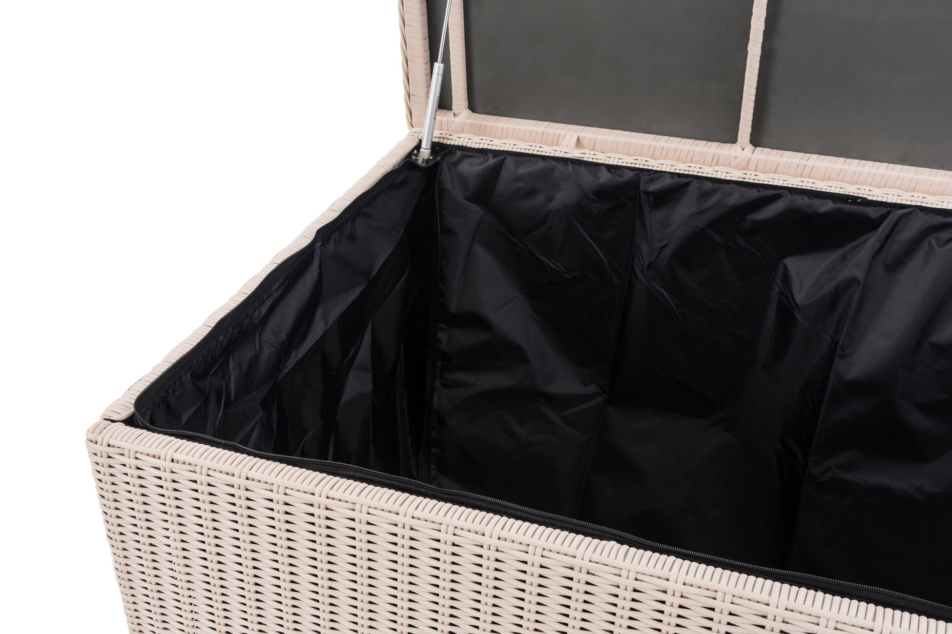 Polyrattan Auflagenbox Comfy 5mm perlweiß 150 cm