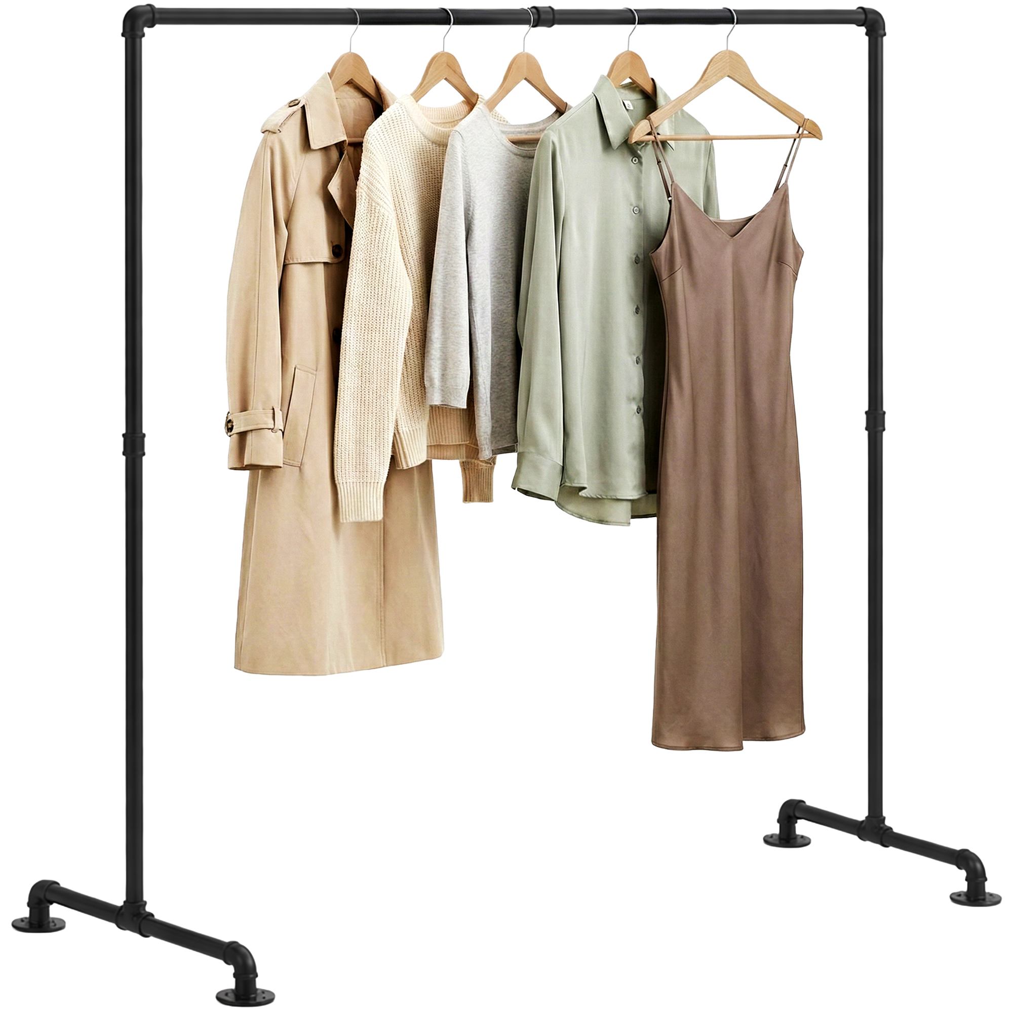 Kleiderständer Jersey schwarz 150 cm