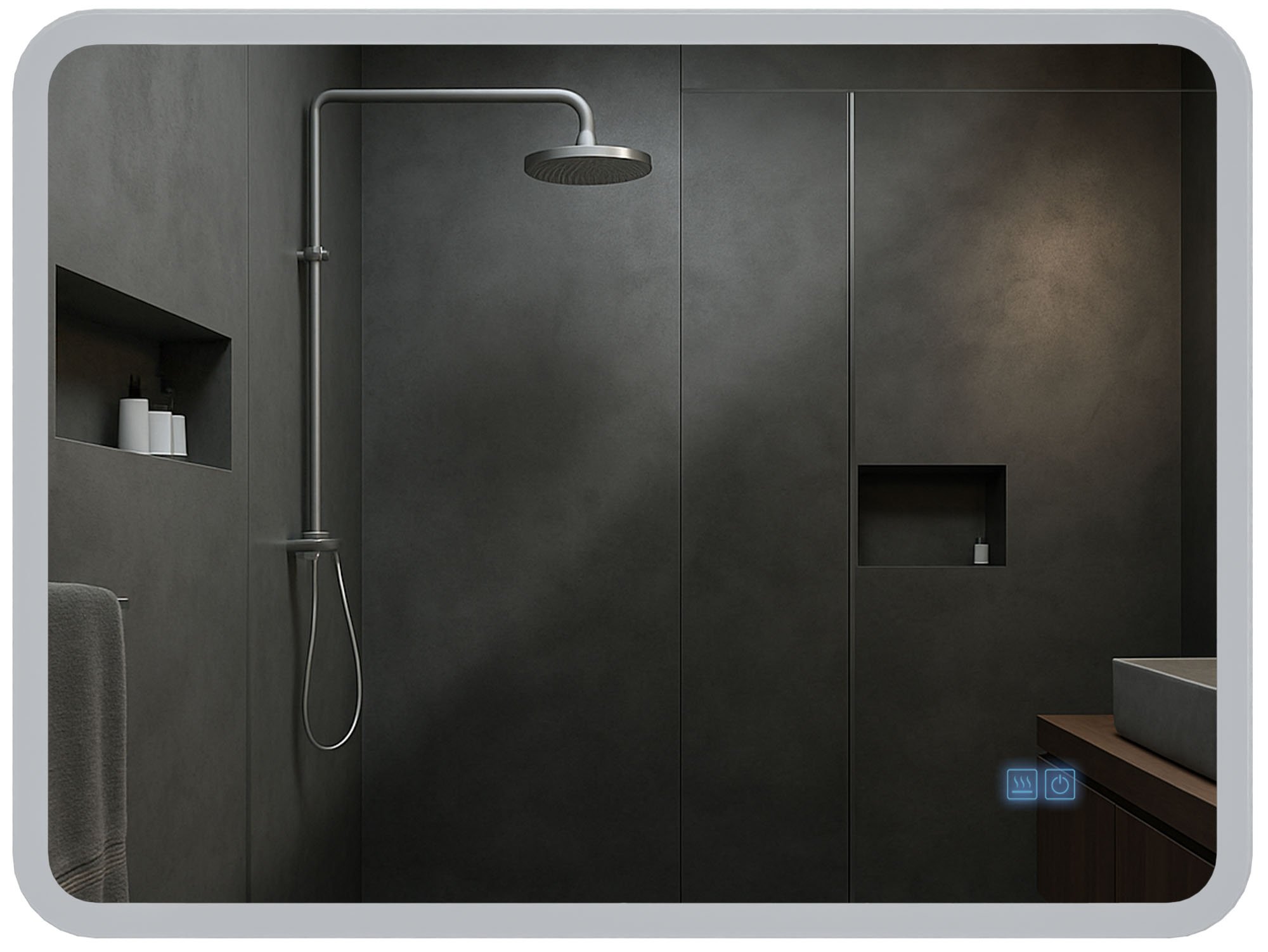Badspiegel Jericho mit Bluetooth 60x80 cm