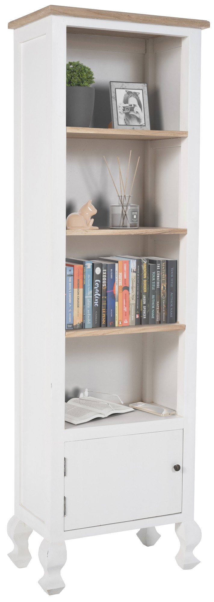 Bücherregal Dorma natura/weiß