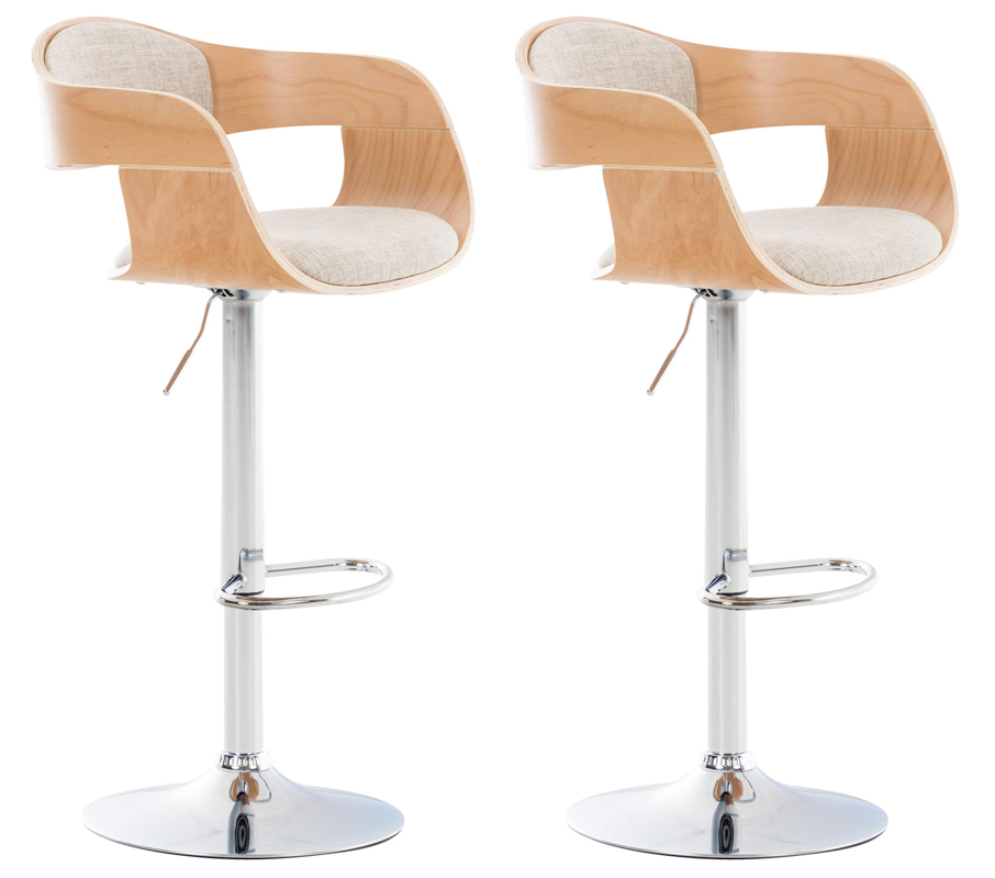 2er Set Barhocker Kingston Stoff