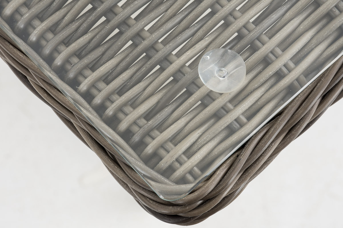Polyrattan Tisch Santa Lucia 70 x 70 cm grau-meliert