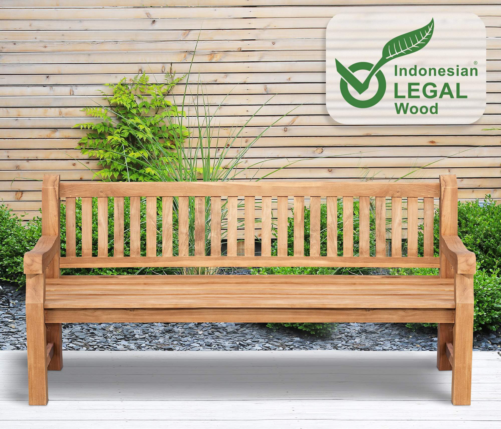 Teakbank Jackson V2 teak 200 cm