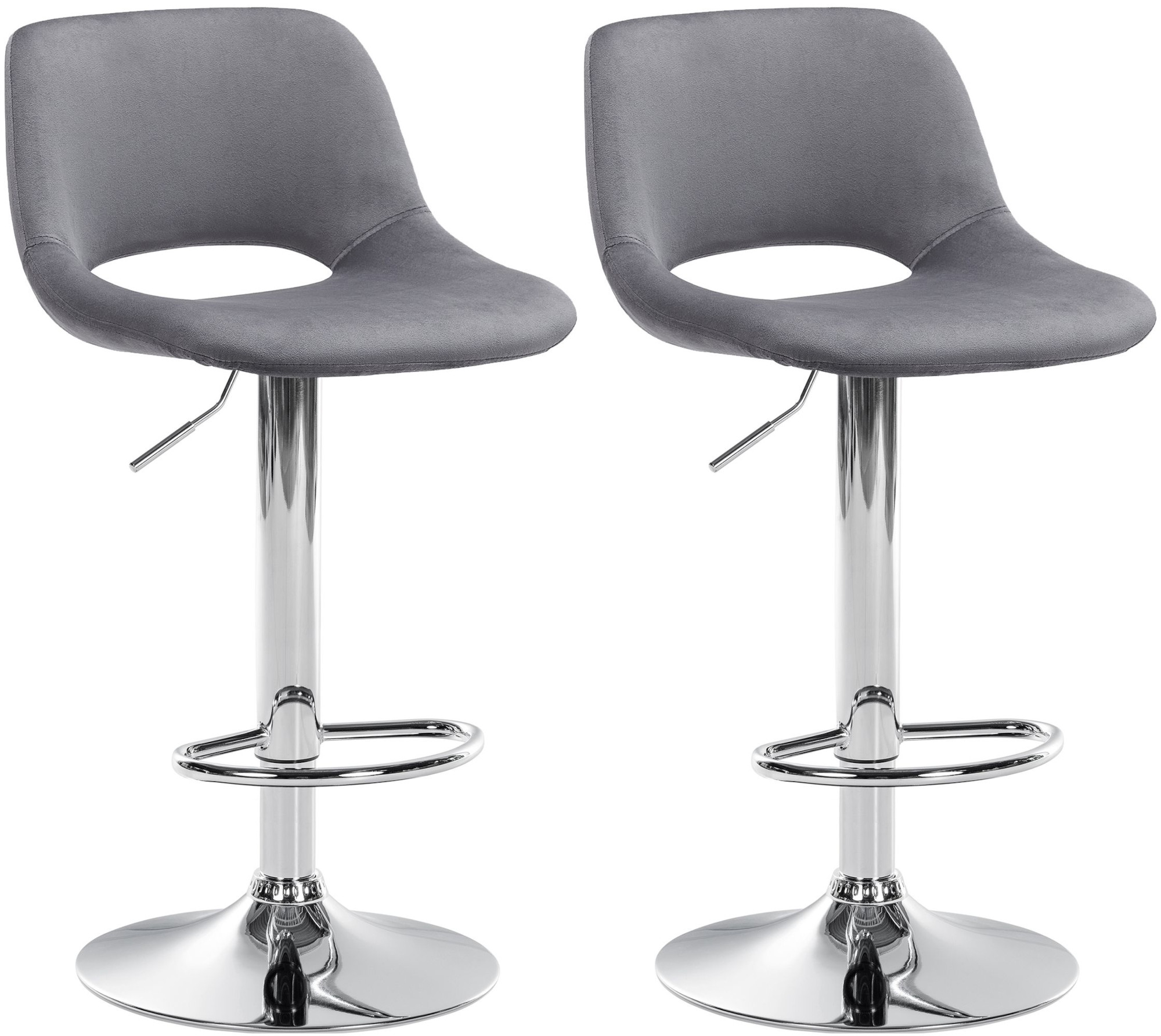2er Set Barhocker Camden Samt