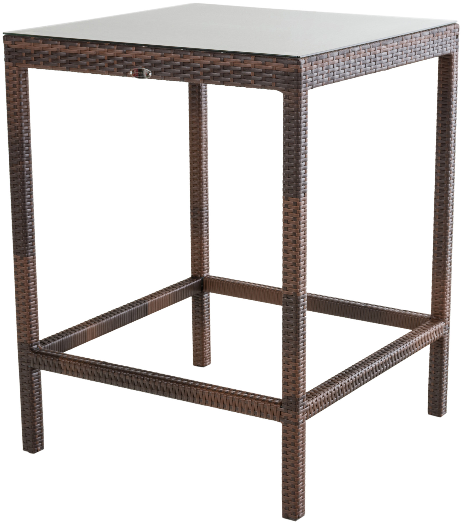 Polyrattan Tisch Alia braun-meliert