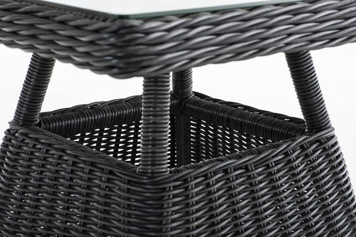 Polyrattan Tisch Santa Lucia 70 x 70 cm schwarz
