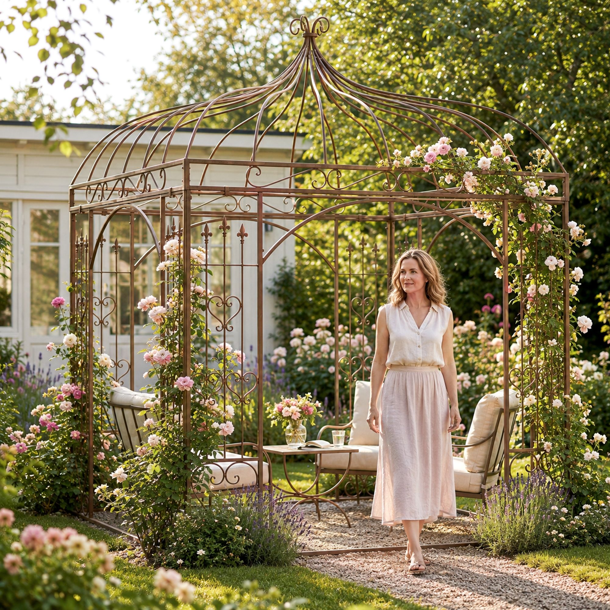 Rosenpavillon Manja antik braun