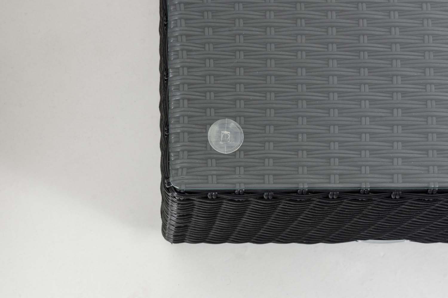 Polyrattan Ecksofa-Garnitur Genero 5mm schwarz cremeweiß