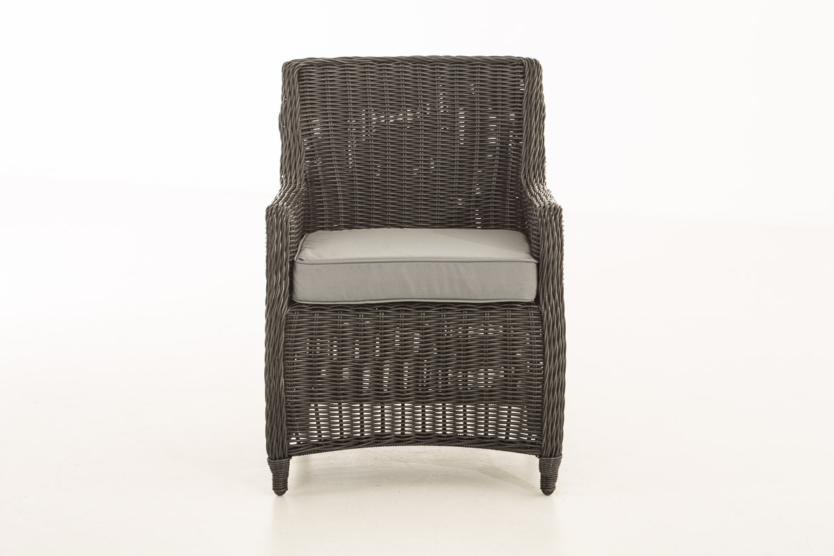 Polyrattan Sessel Sandnes 5mm schwarz eisengrau