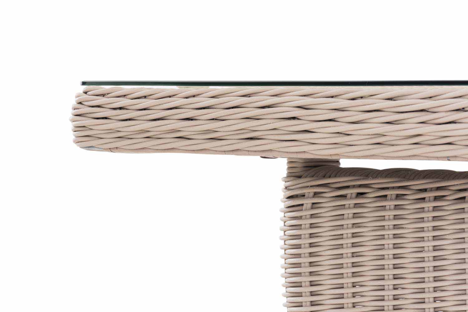 Polyrattan Tisch Fontana XL 200 x 90 cm perlweiß