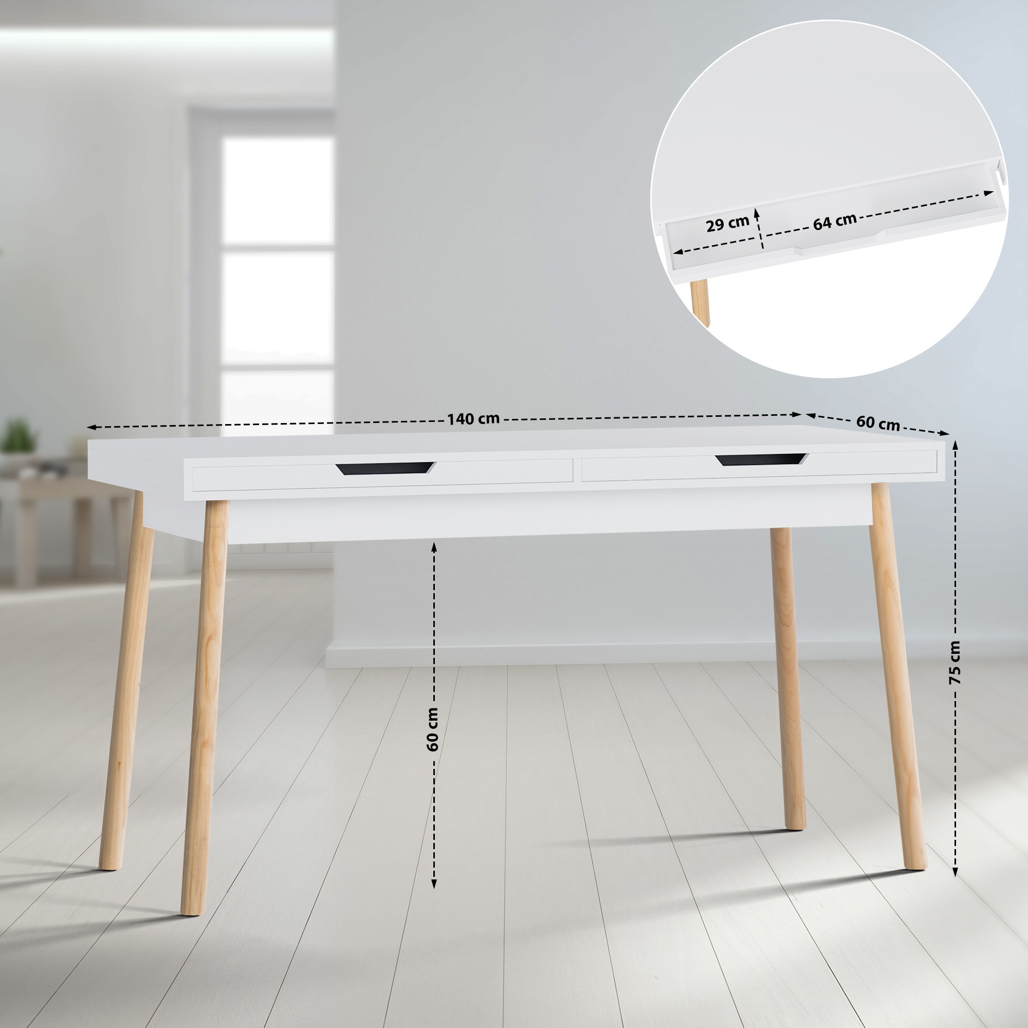 Schreibtisch Porto 140 cm