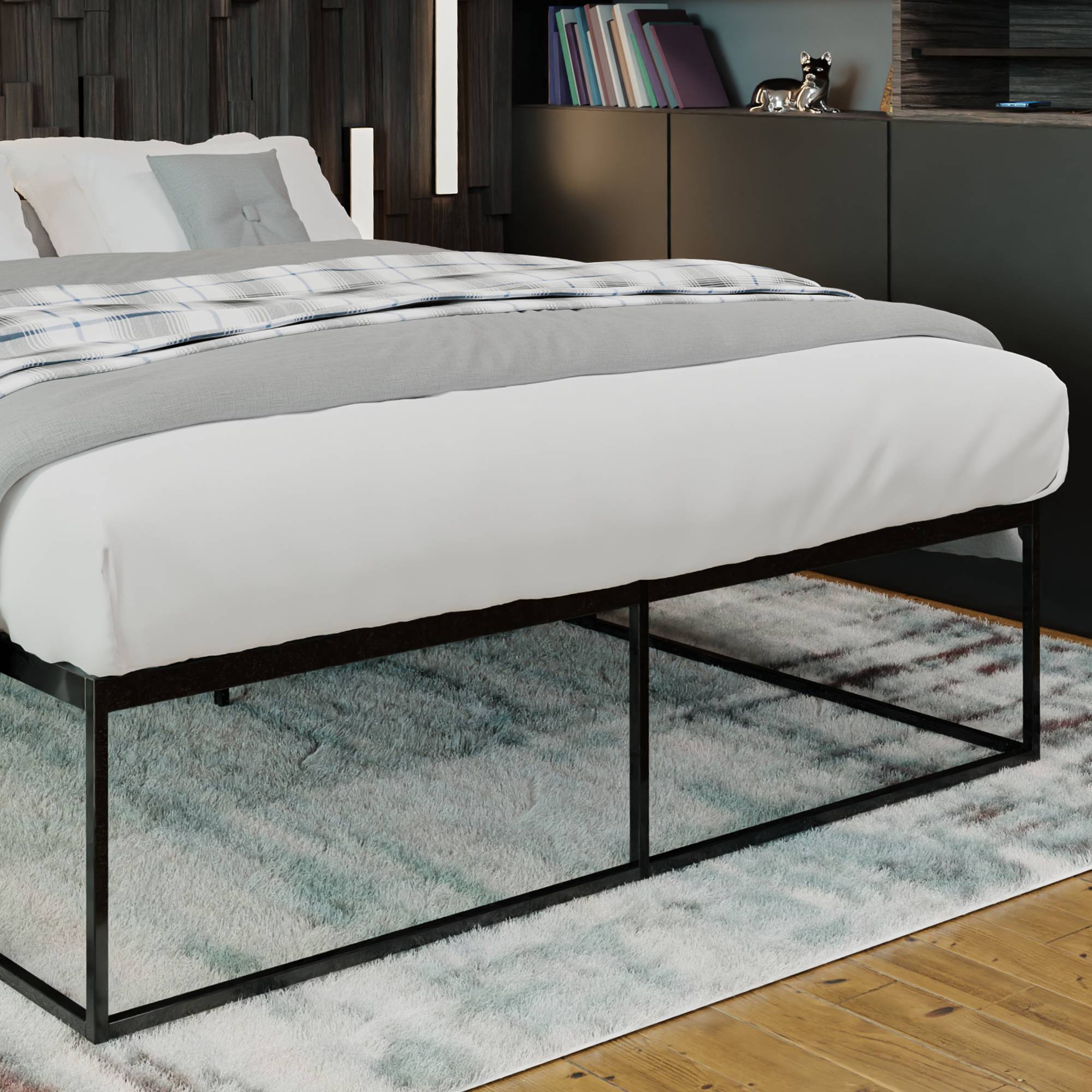 Metallbett Scala schwarz 200x180x46 cm