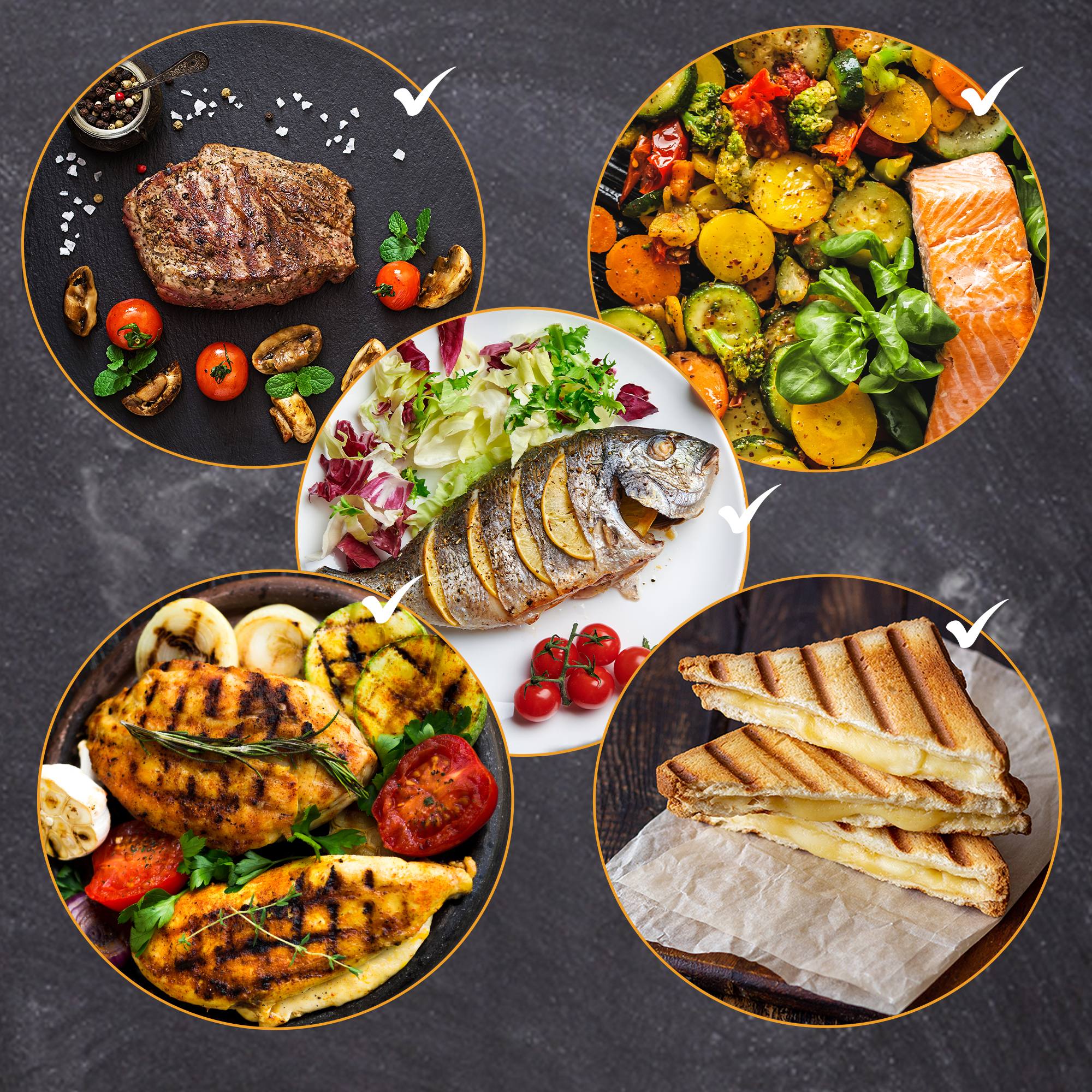 Grillrost Set schwarz 44,5x30,3 cm