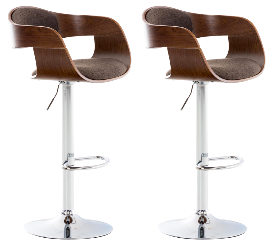 2er Set Barhocker Kingston Stoff